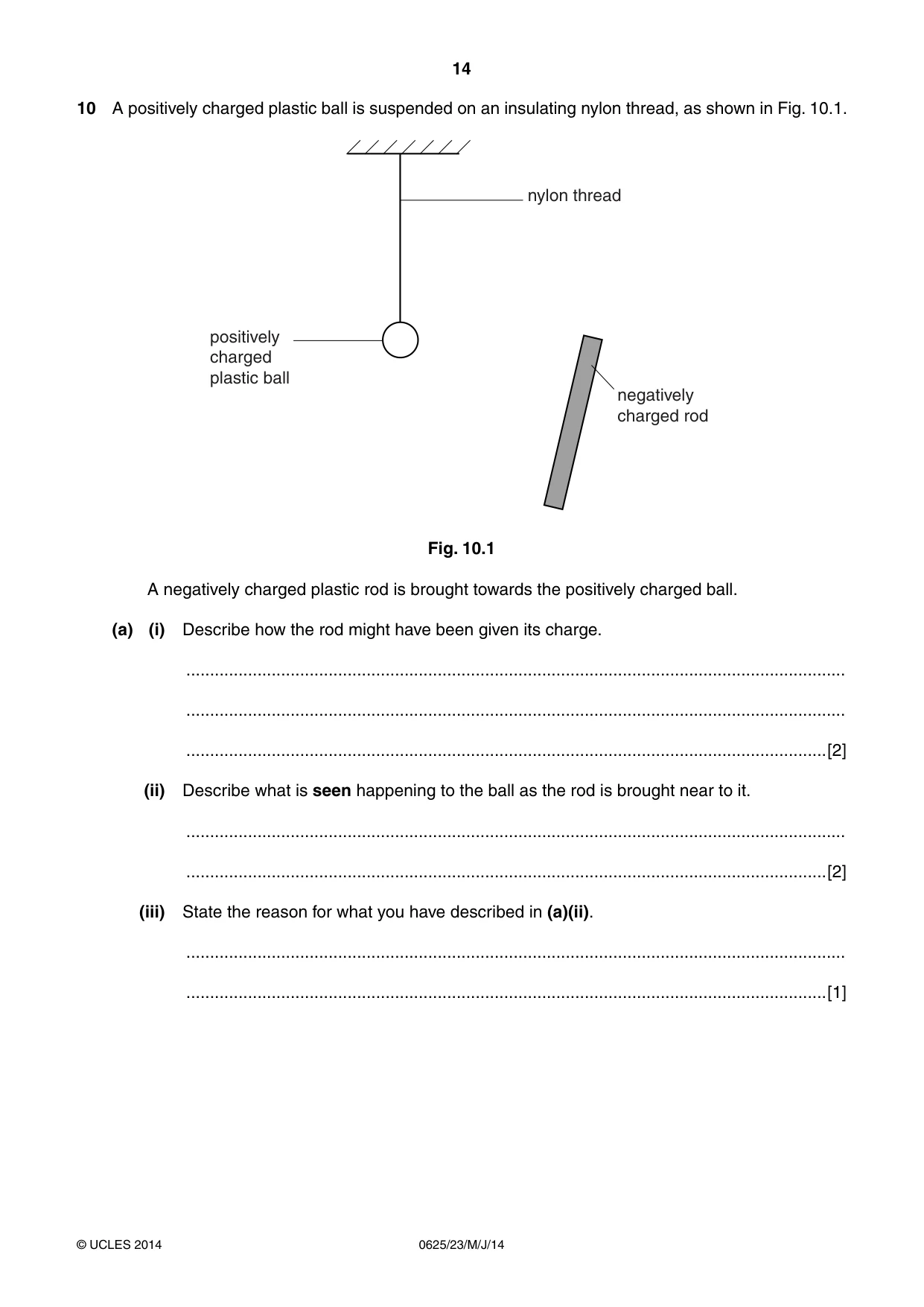 Cambridge IGCSE Physics 0625 2014 May/June Paper 2 · Variant 3 question paper, page 14 of 20