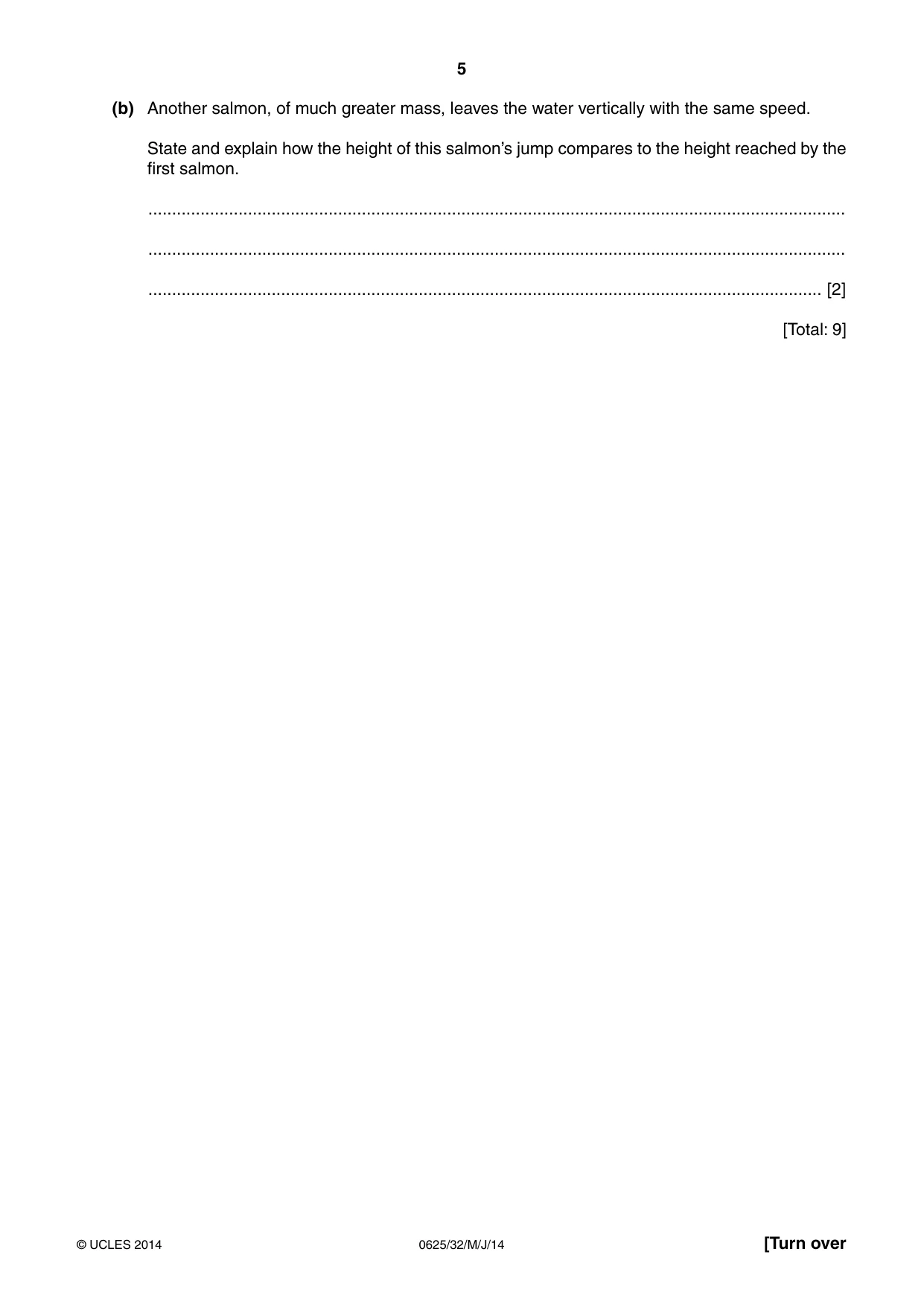 Cambridge IGCSE Physics 0625 2014 May/June Paper 3 · Variant 2 question paper, page 5 of 20
