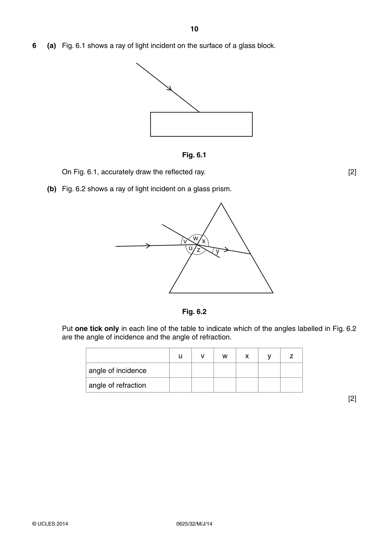 Cambridge IGCSE Physics 0625 2014 May/June Paper 3 · Variant 2 question paper, page 10 of 20