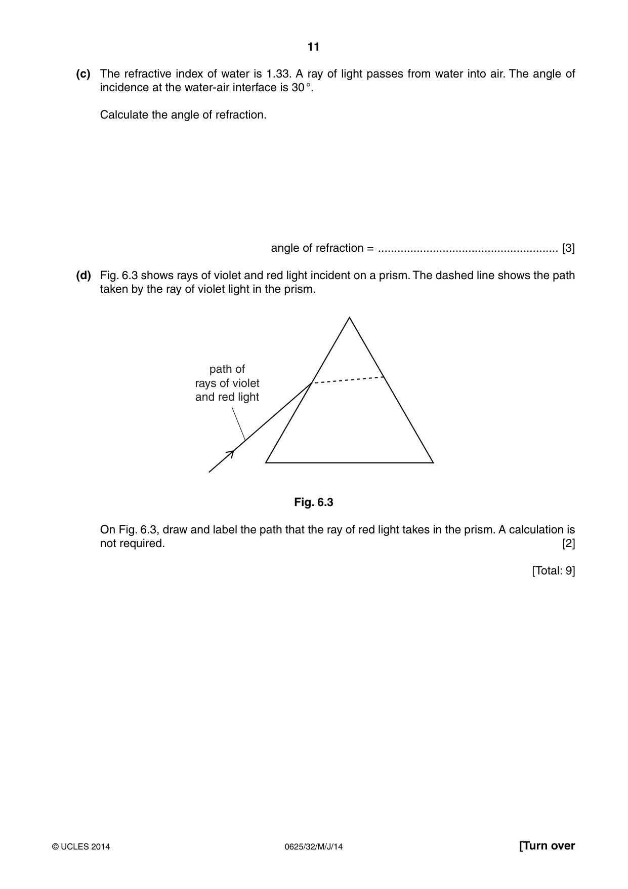Cambridge IGCSE Physics 0625 2014 May/June Paper 3 · Variant 2 question paper, page 11 of 20