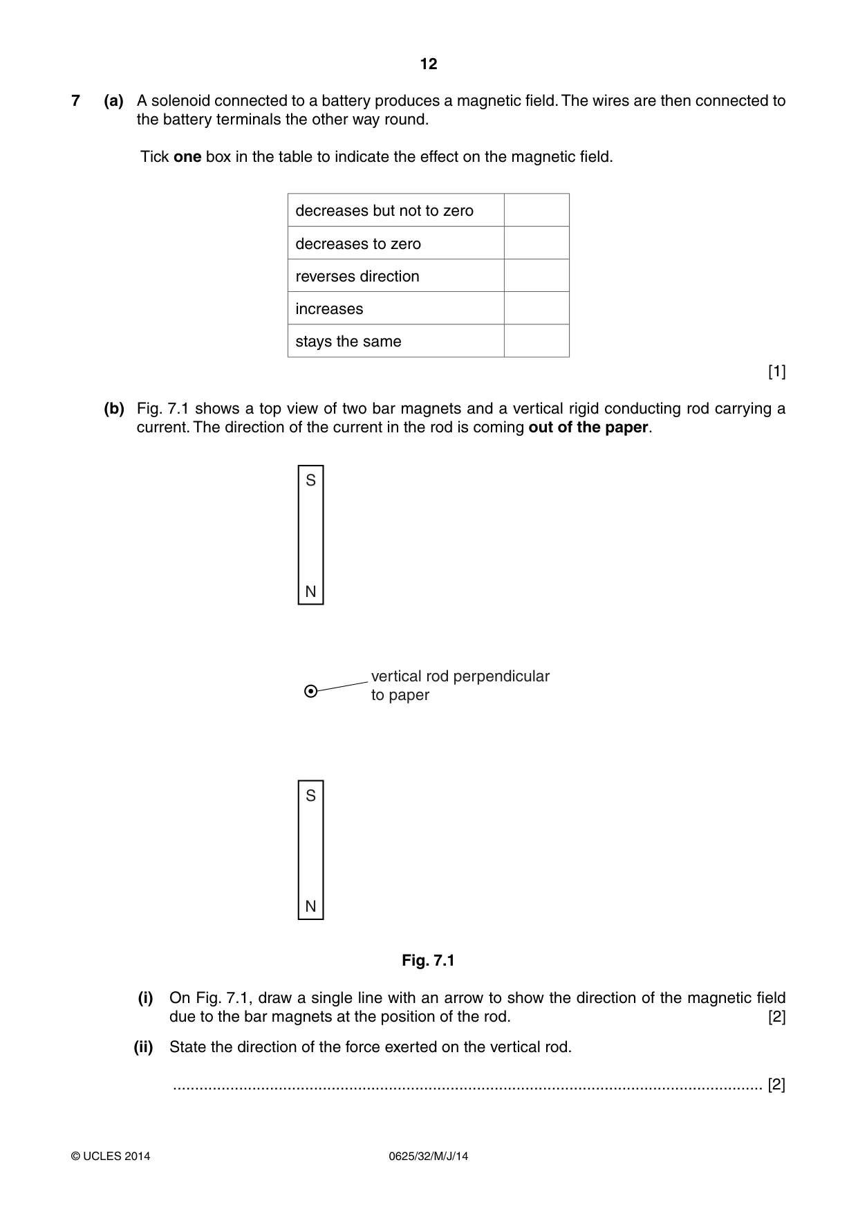 Cambridge IGCSE Physics 0625 2014 May/June Paper 3 · Variant 2 question paper, page 12 of 20