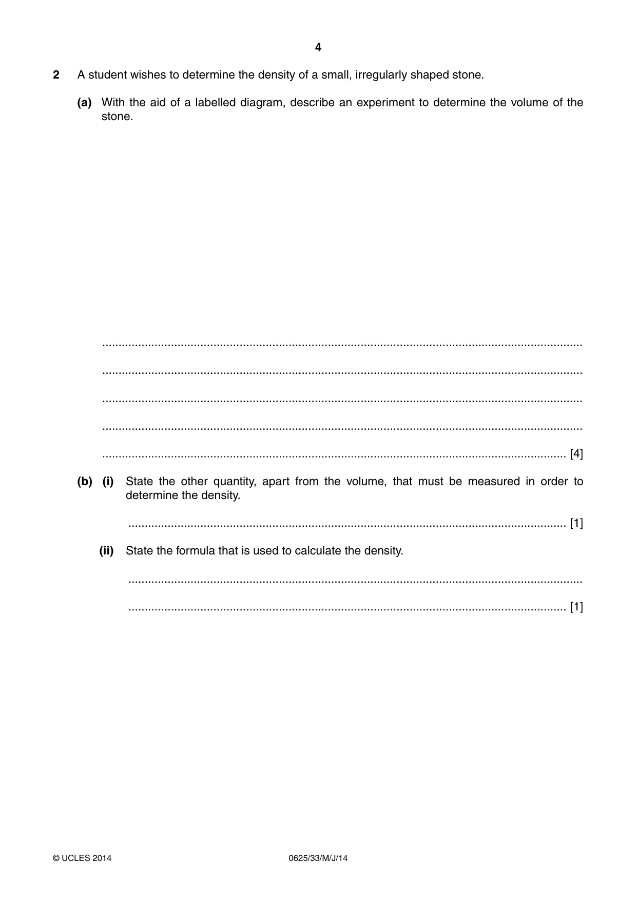 Cambridge IGCSE Physics 0625 2014 May/June Paper 3 · Variant 3 question paper, page 4 of 20