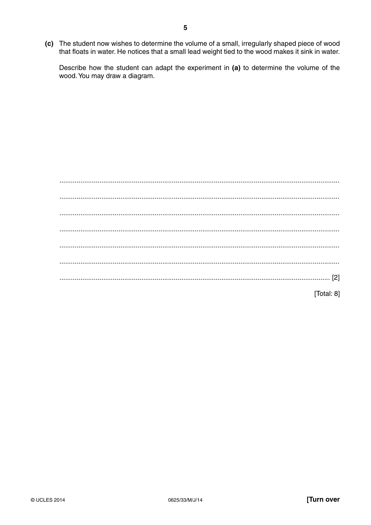 Cambridge IGCSE Physics 0625 2014 May/June Paper 3 · Variant 3 question paper, page 5 of 20