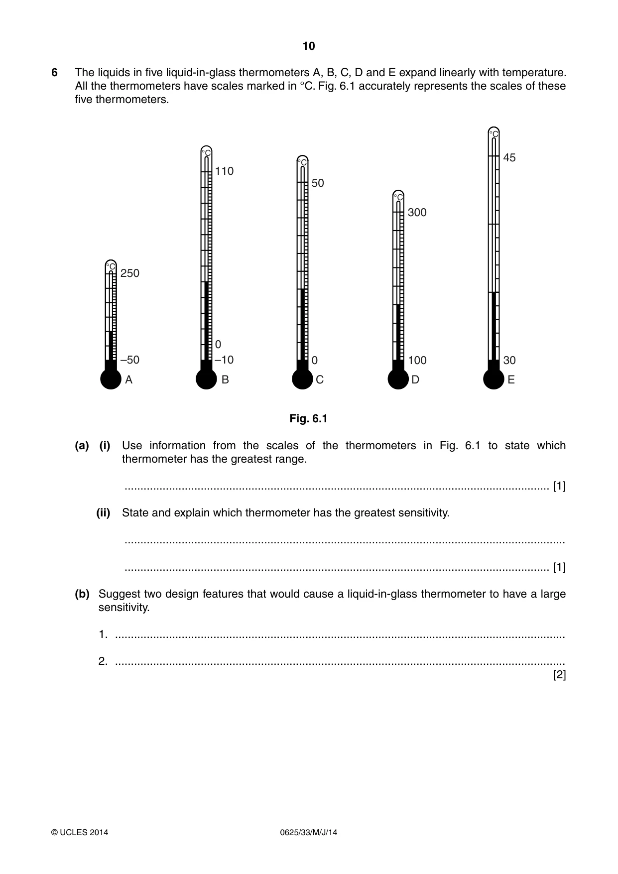 Cambridge IGCSE Physics 0625 2014 May/June Paper 3 · Variant 3 question paper, page 10 of 20