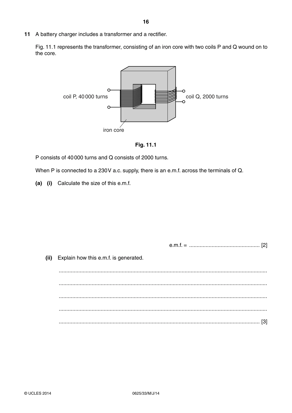 Cambridge IGCSE Physics 0625 2014 May/June Paper 3 · Variant 3 question paper, page 16 of 20