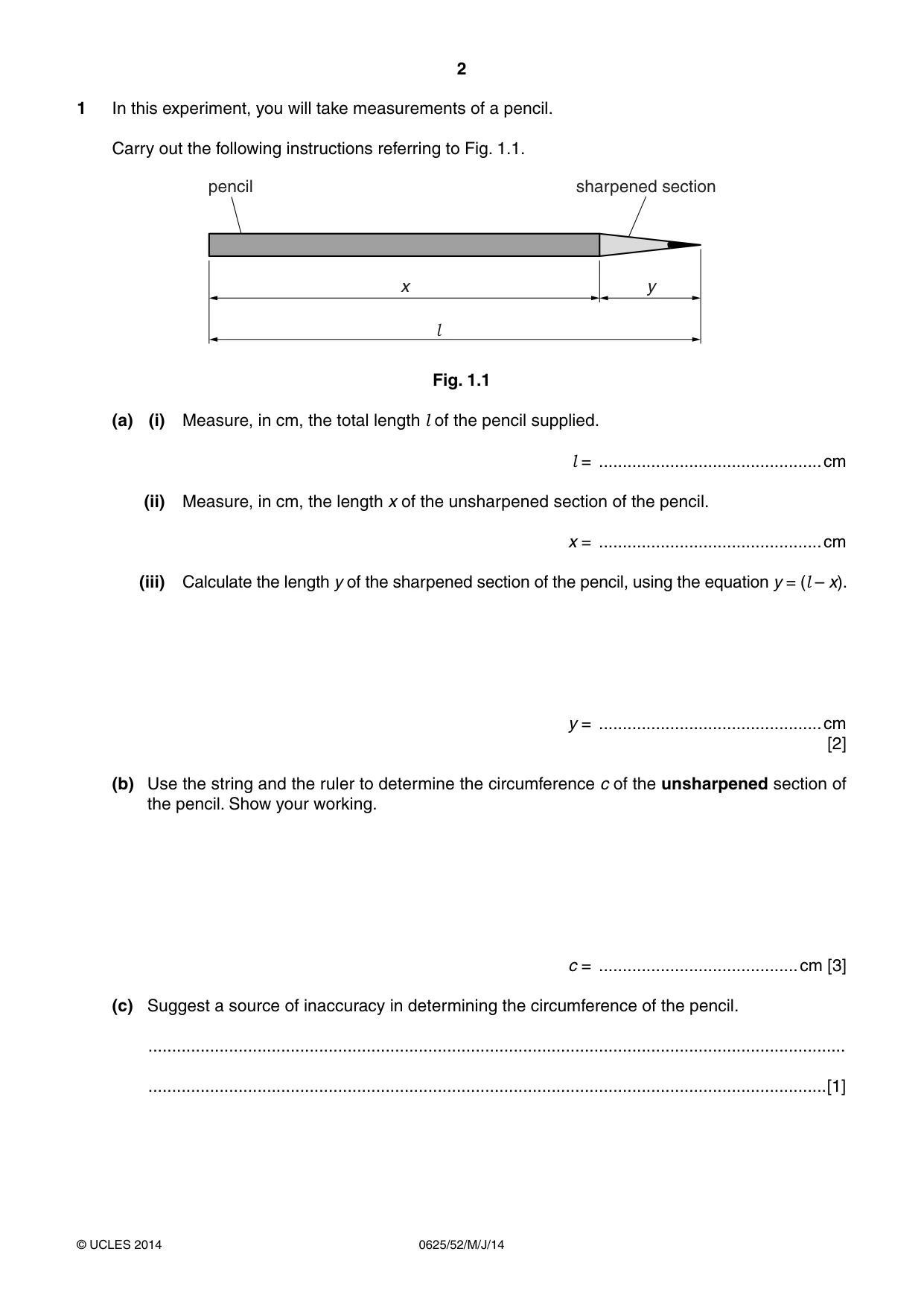 Cambridge IGCSE Physics 0625 2014 May/June Paper 5 · Variant 2 question paper, page 2 of 12