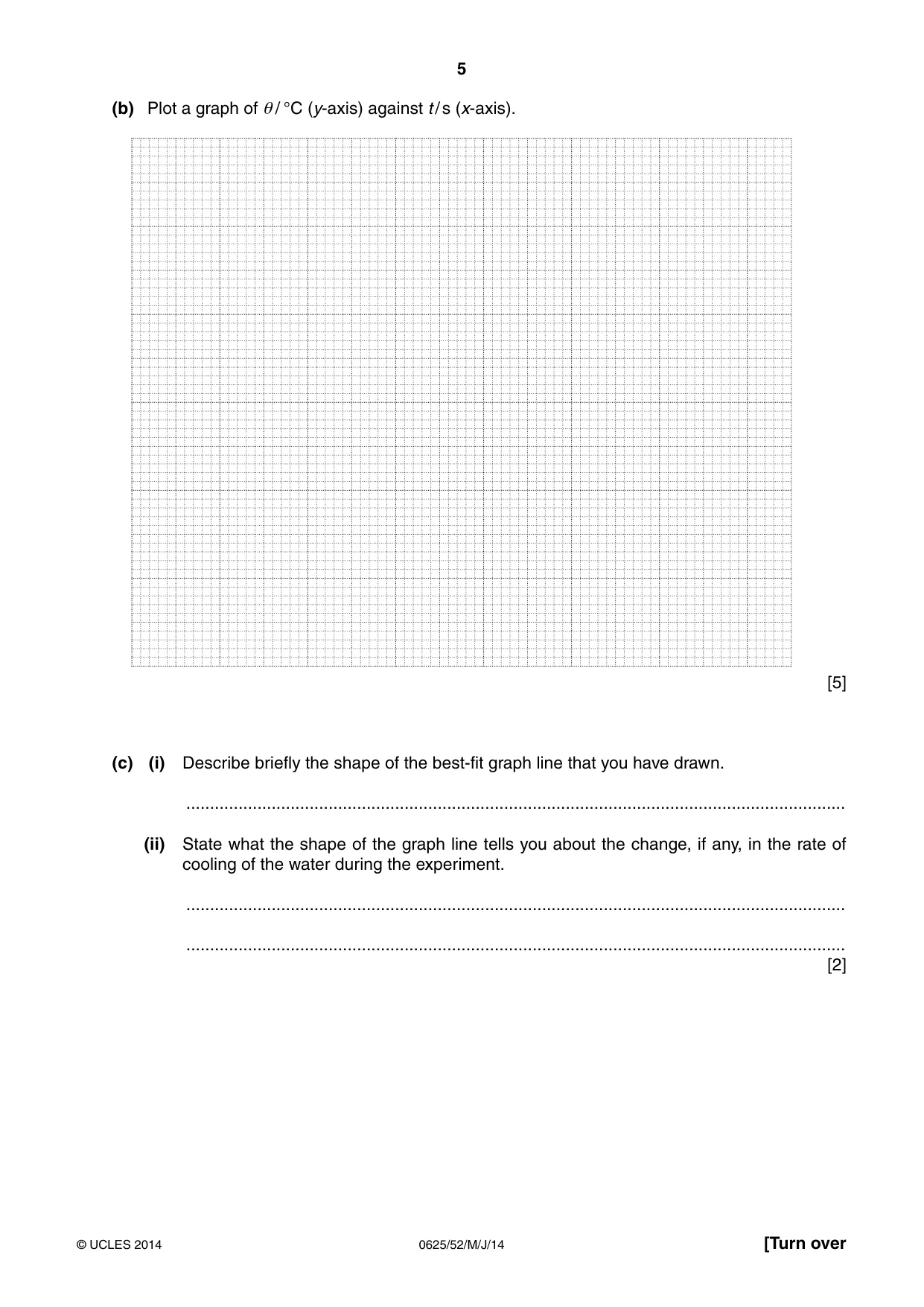 Cambridge IGCSE Physics 0625 2014 May/June Paper 5 · Variant 2 question paper, page 5 of 12