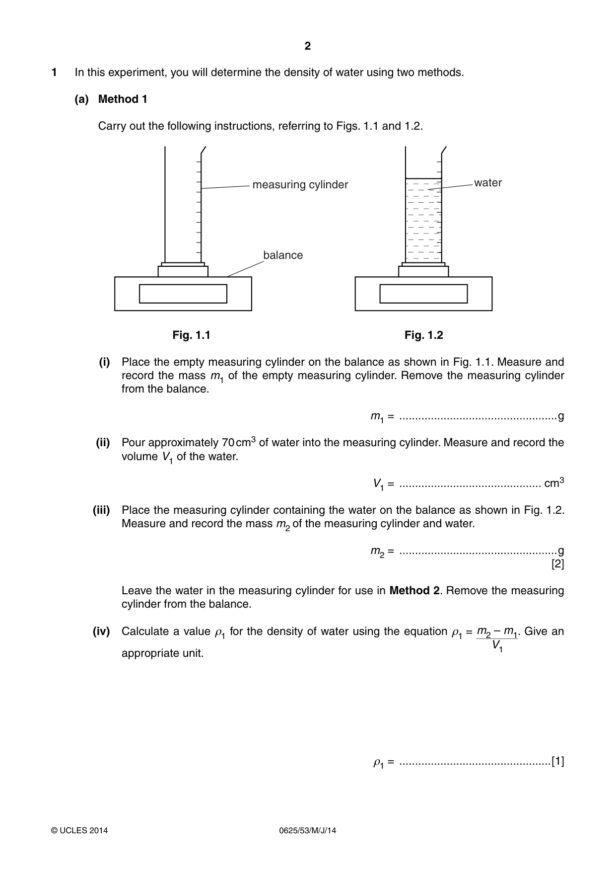 Cambridge IGCSE Physics 0625 2014 May/June Paper 5 · Variant 3 question paper, page 2 of 12