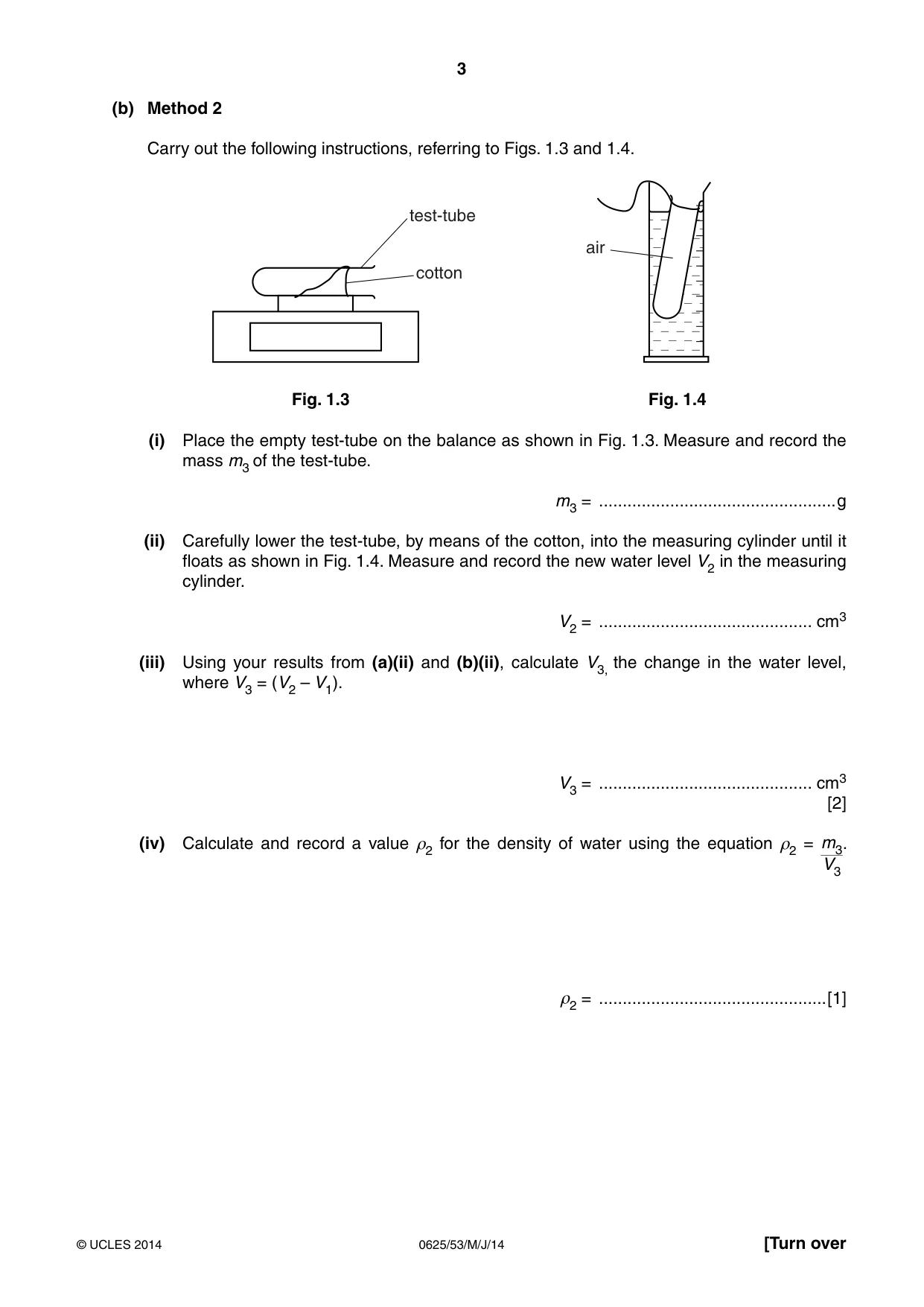 Cambridge IGCSE Physics 0625 2014 May/June Paper 5 · Variant 3 question paper, page 3 of 12