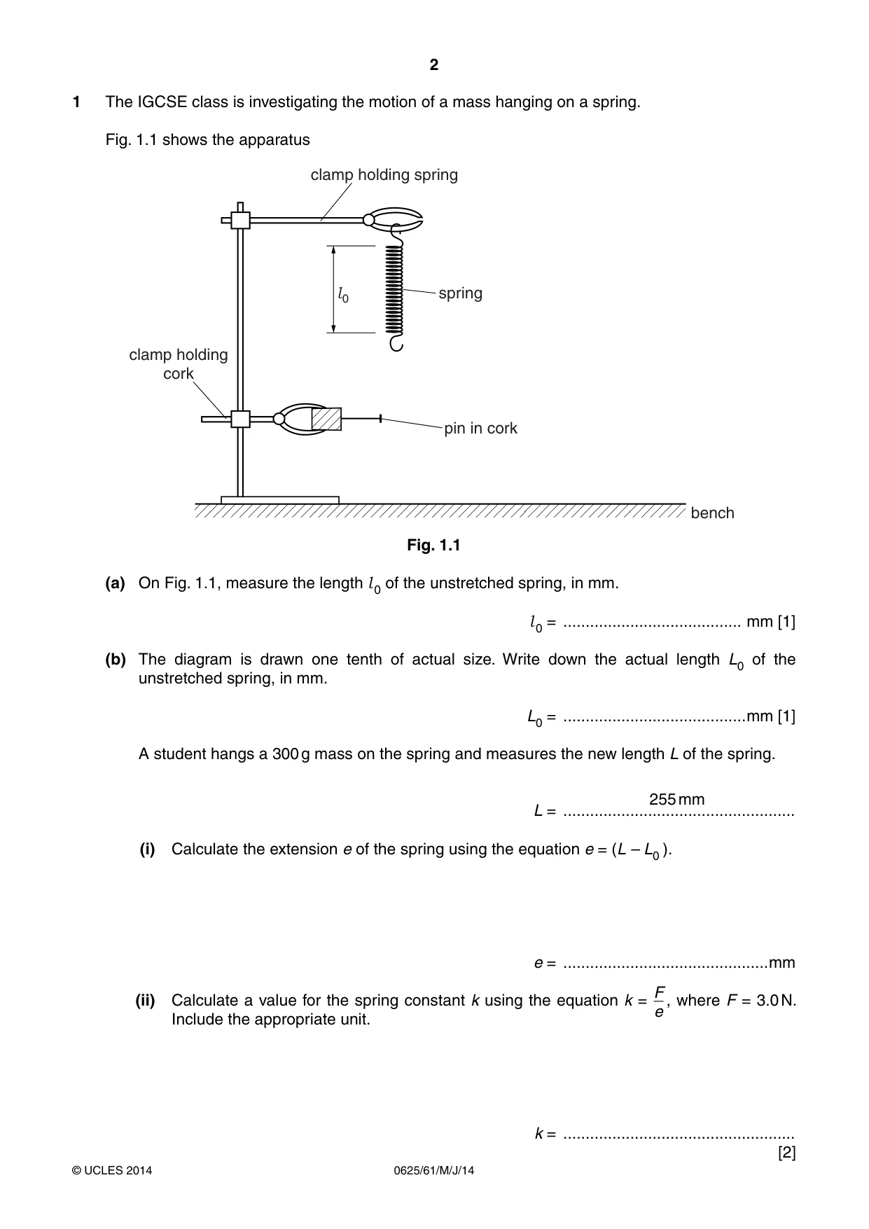 Cambridge IGCSE Physics 0625 2014 May/June Paper 6 · Variant 1 question paper, page 2 of 12