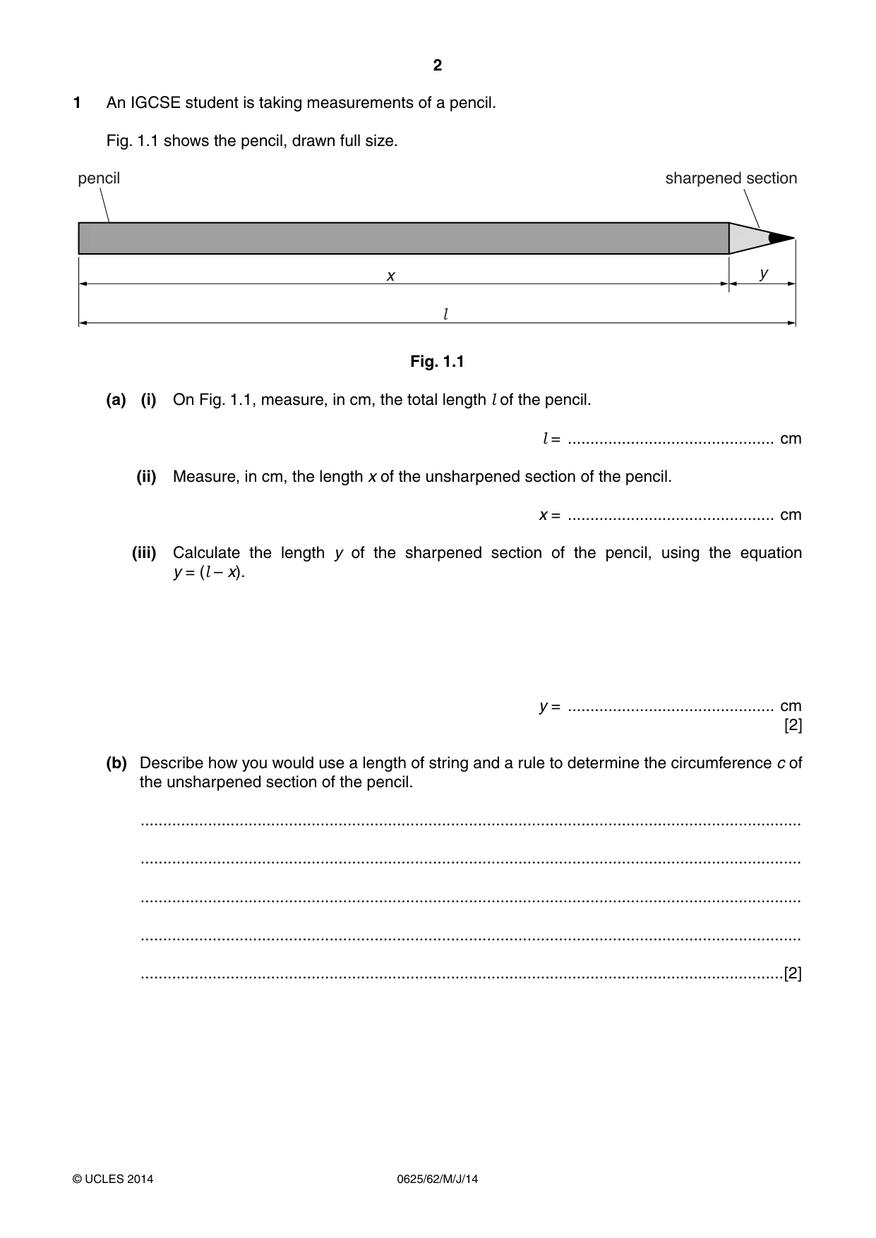 Cambridge IGCSE Physics 0625 2014 May/June Paper 6 · Variant 2 question paper, page 2 of 12