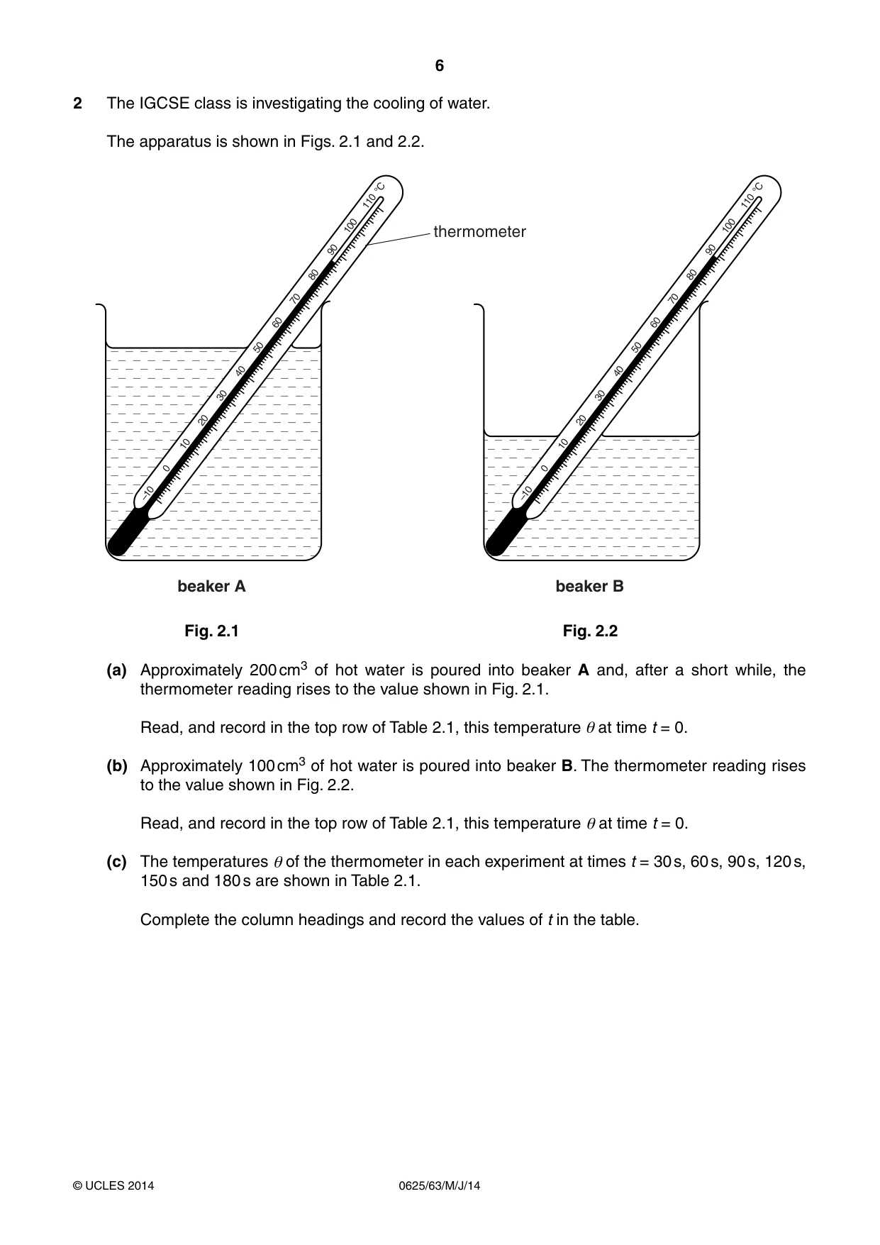 Cambridge IGCSE Physics 0625 2014 May/June Paper 6 · Variant 3 question paper, page 6 of 16