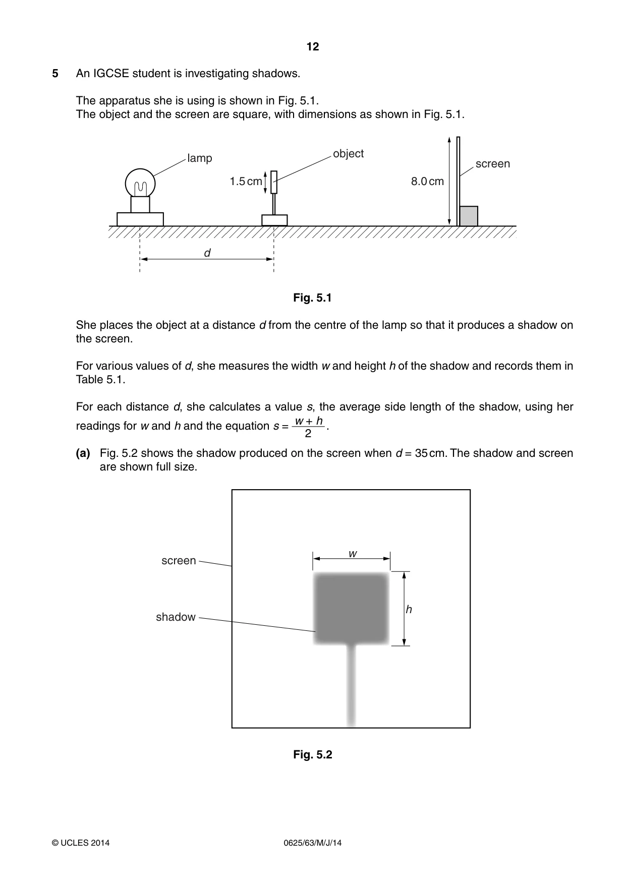 Cambridge IGCSE Physics 0625 2014 May/June Paper 6 · Variant 3 question paper, page 12 of 16
