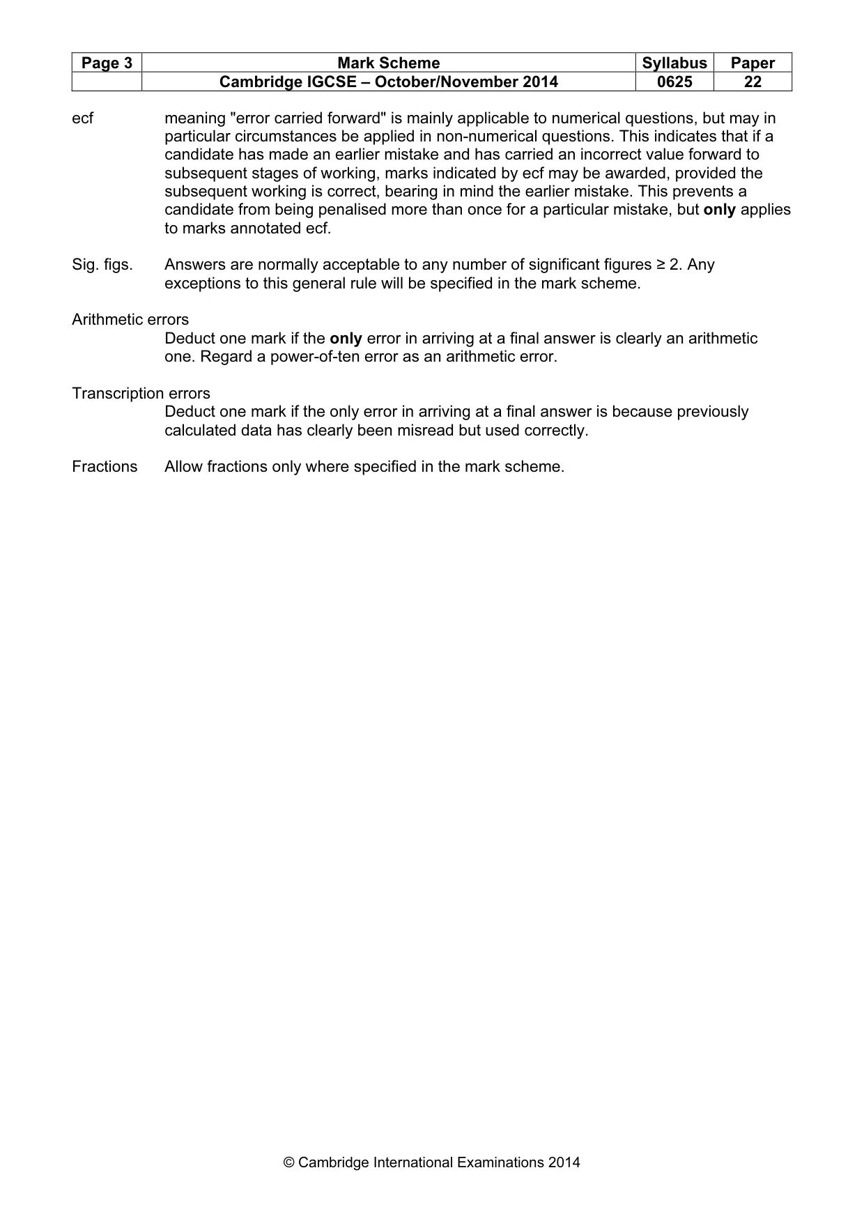Mark scheme, page 3 of 7