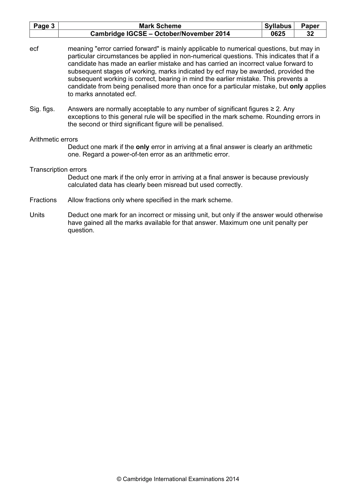 Mark scheme, page 3 of 8