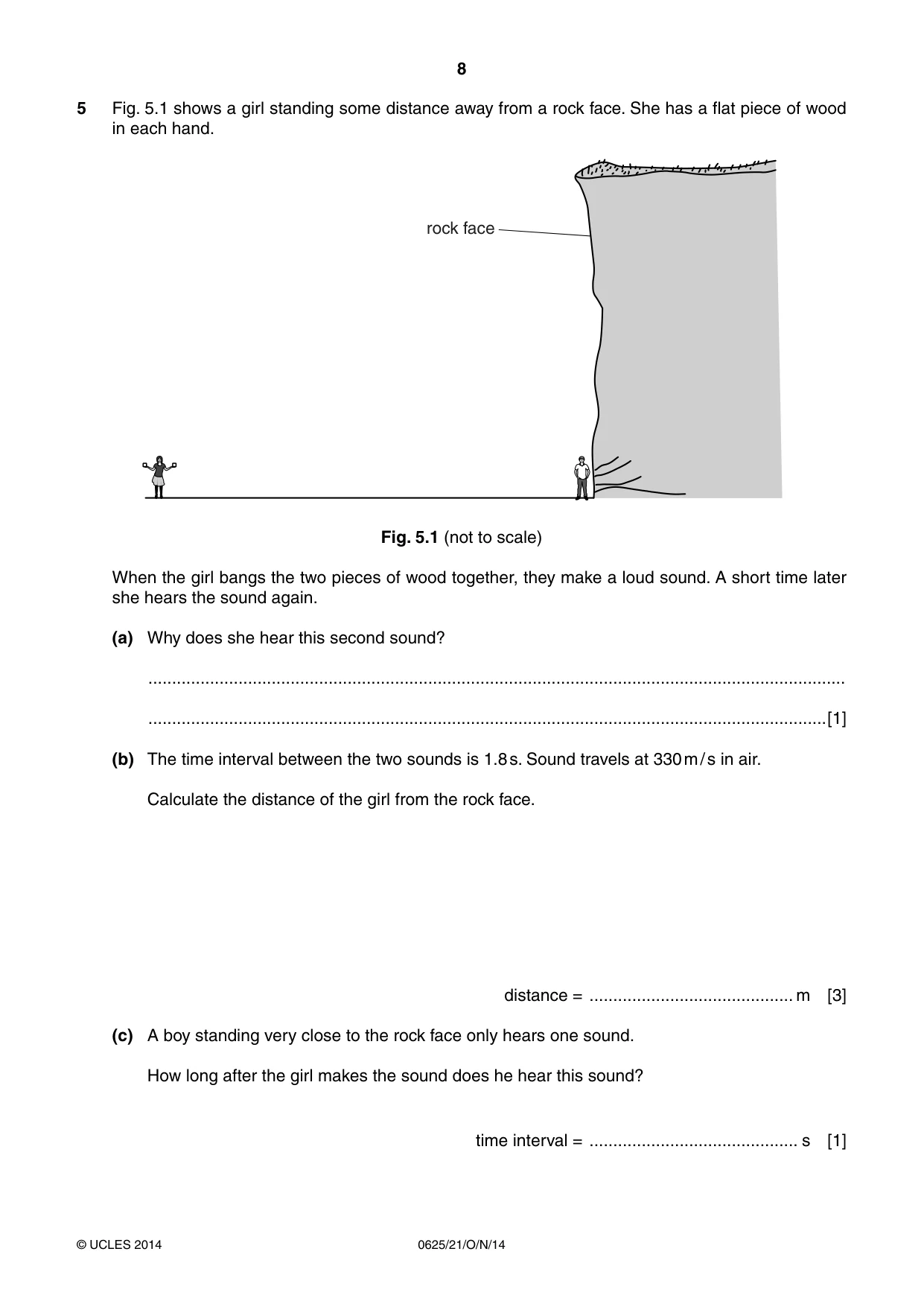 Cambridge IGCSE Physics 0625 2014 Oct/Nov Paper 2 · Variant 1 question paper, page 8 of 20