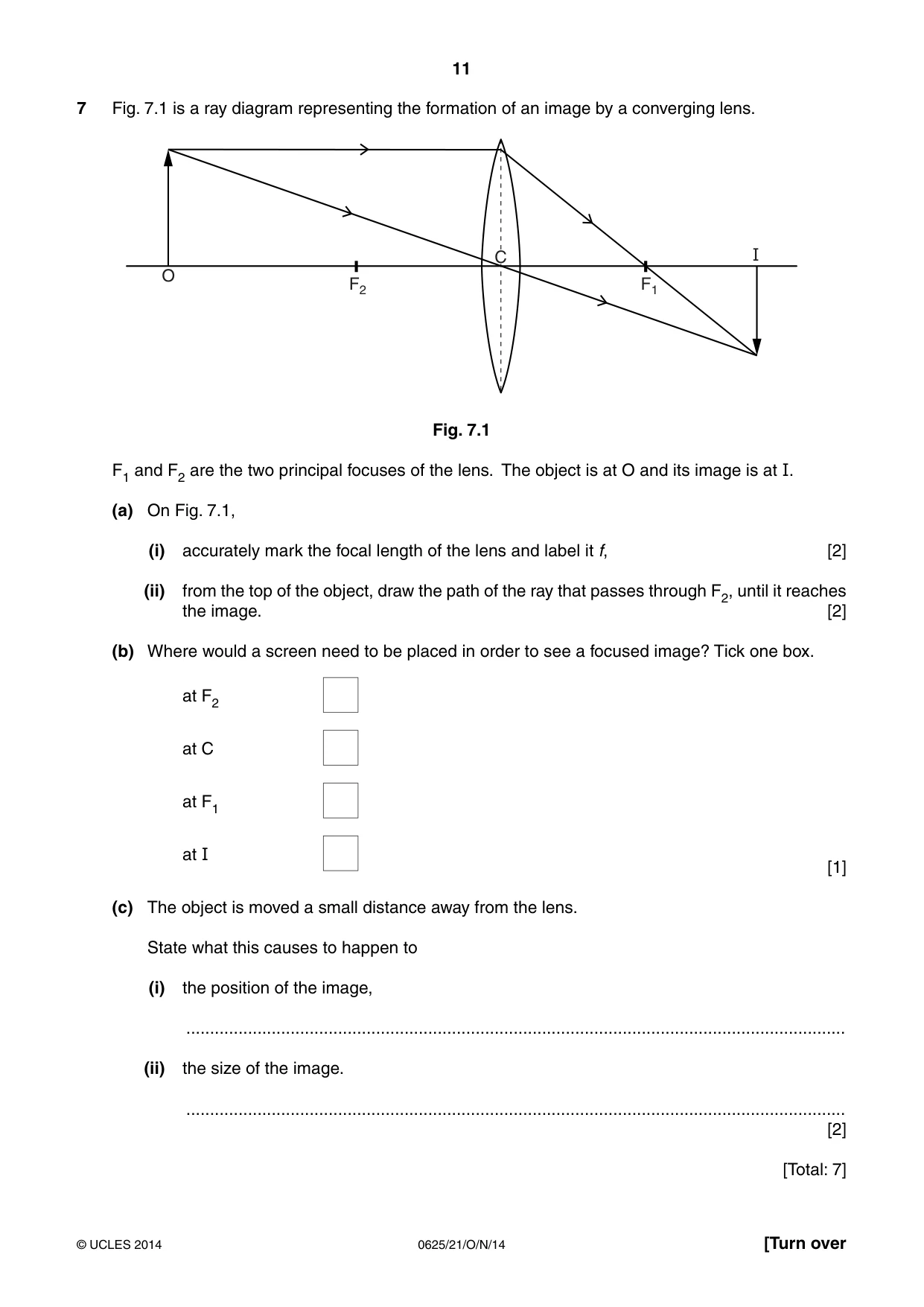 Cambridge IGCSE Physics 0625 2014 Oct/Nov Paper 2 · Variant 1 question paper, page 11 of 20