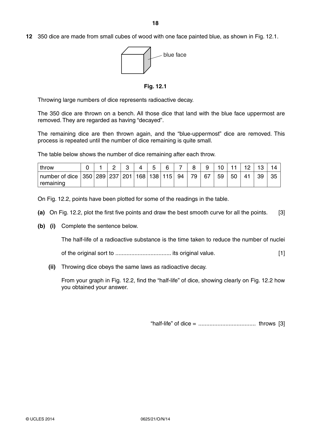Cambridge IGCSE Physics 0625 2014 Oct/Nov Paper 2 · Variant 1 question paper, page 18 of 20
