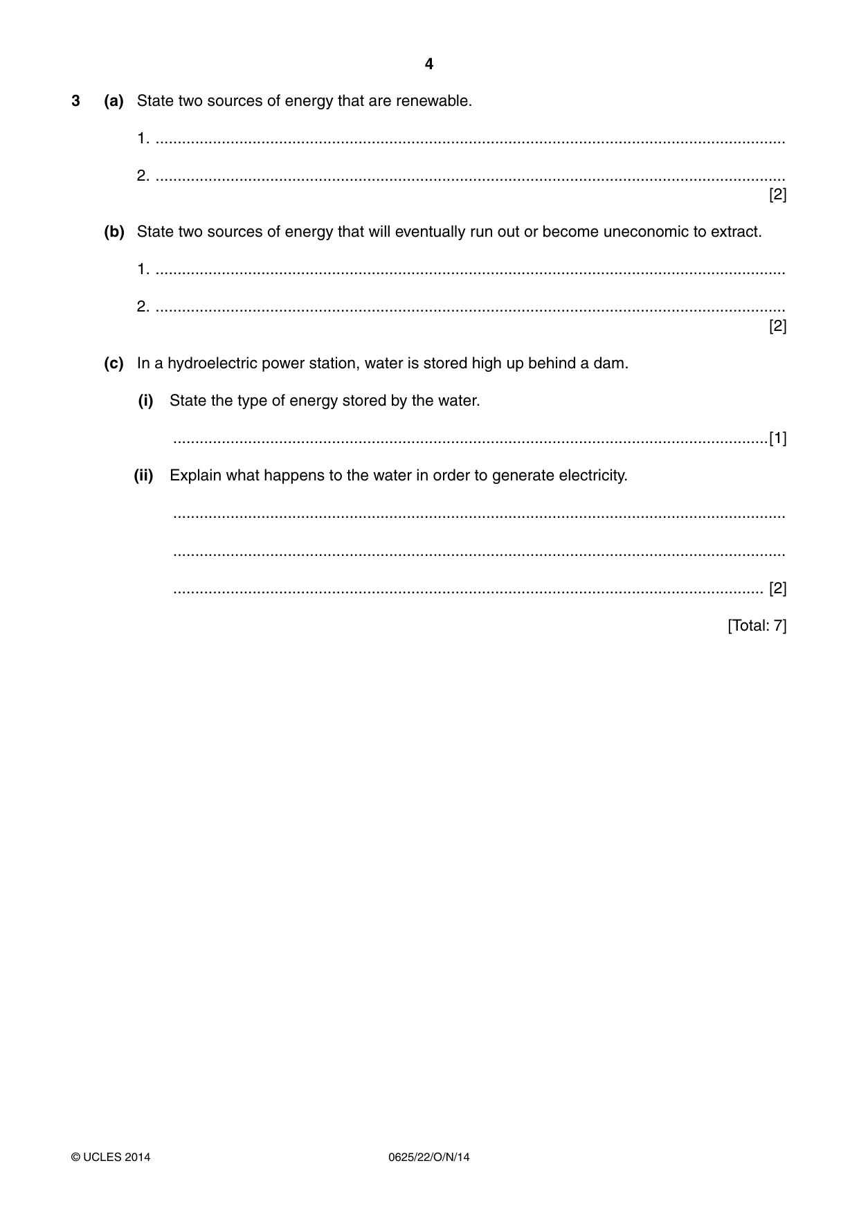 Cambridge IGCSE Physics 0625 2014 Oct/Nov Paper 2 · Variant 2 question paper, page 4 of 16
