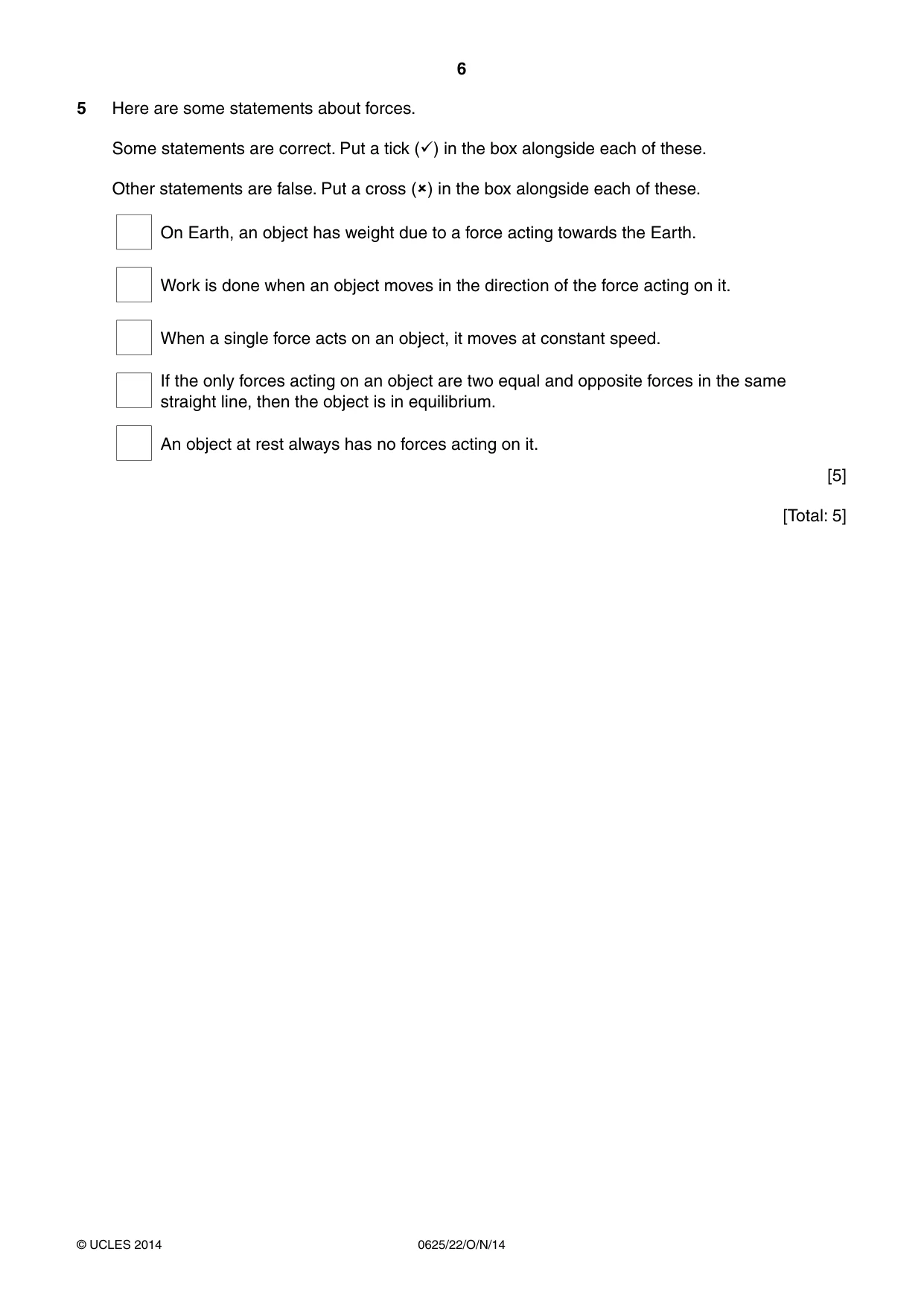 Cambridge IGCSE Physics 0625 2014 Oct/Nov Paper 2 · Variant 2 question paper, page 6 of 16