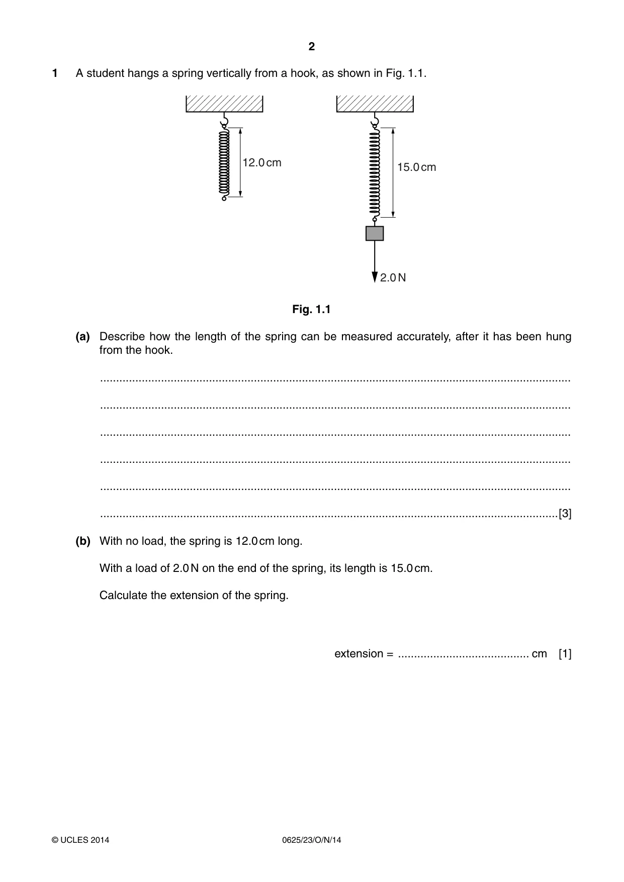 Cambridge IGCSE Physics 0625 2014 Oct/Nov Paper 2 · Variant 3 question paper, page 2 of 20