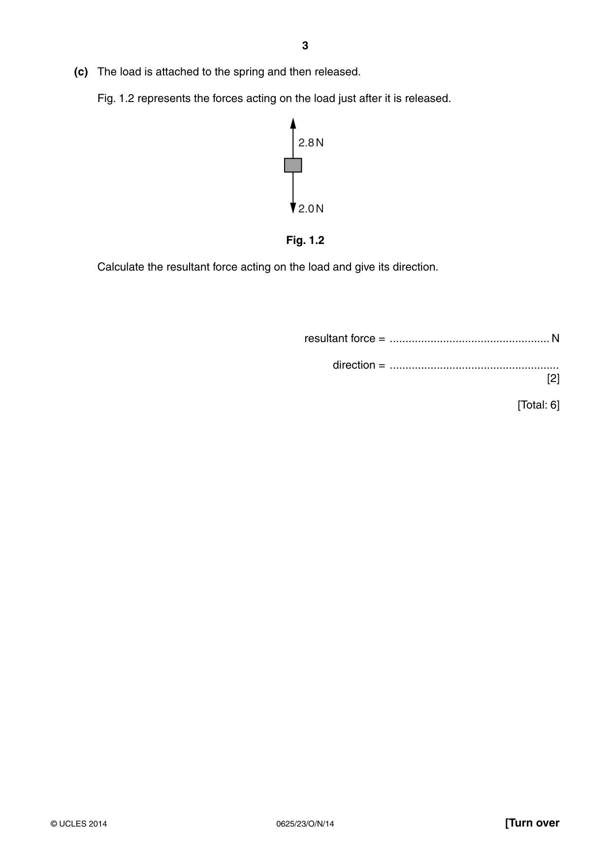 Cambridge IGCSE Physics 0625 2014 Oct/Nov Paper 2 · Variant 3 question paper, page 3 of 20