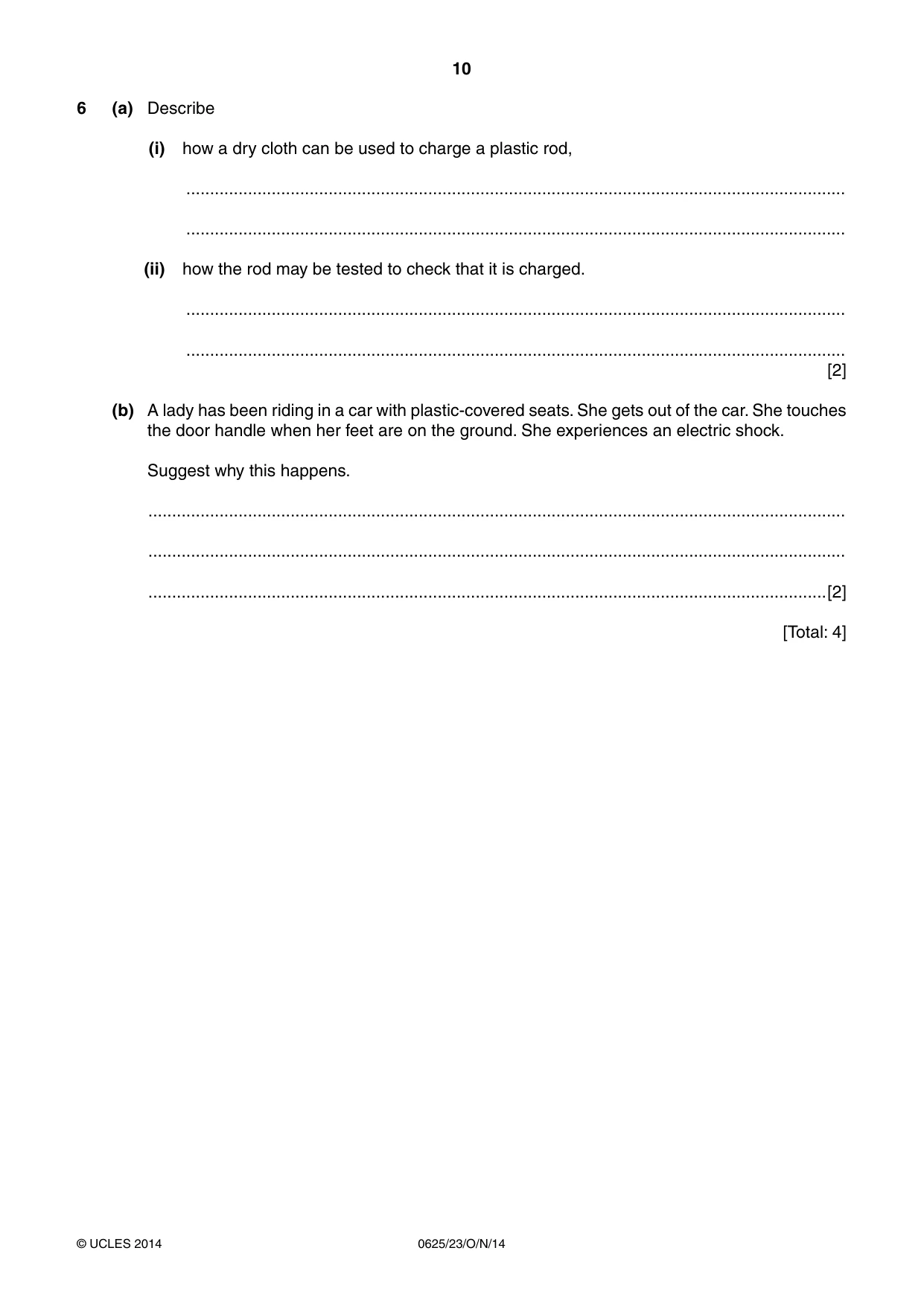 Cambridge IGCSE Physics 0625 2014 Oct/Nov Paper 2 · Variant 3 question paper, page 10 of 20