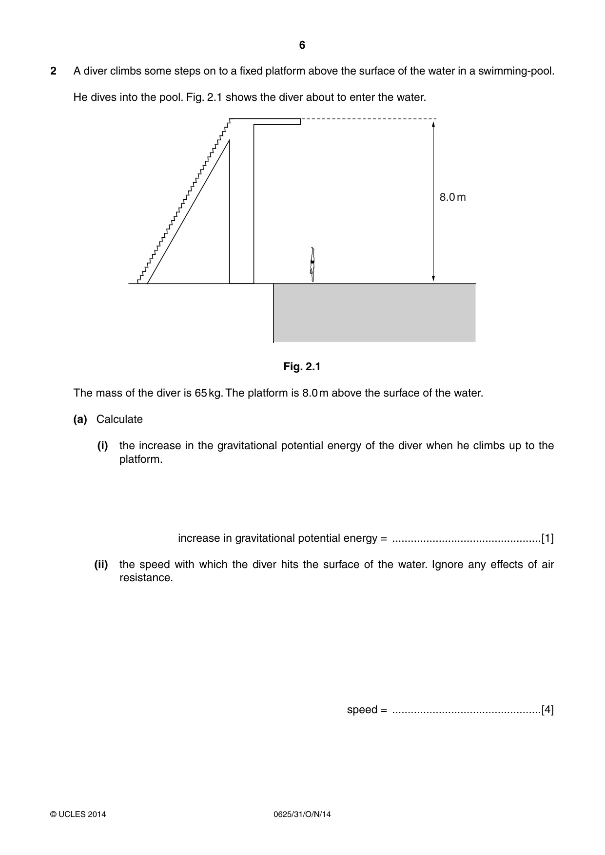 Cambridge IGCSE Physics 0625 2014 Oct/Nov Paper 3 · Variant 1 question paper, page 6 of 20
