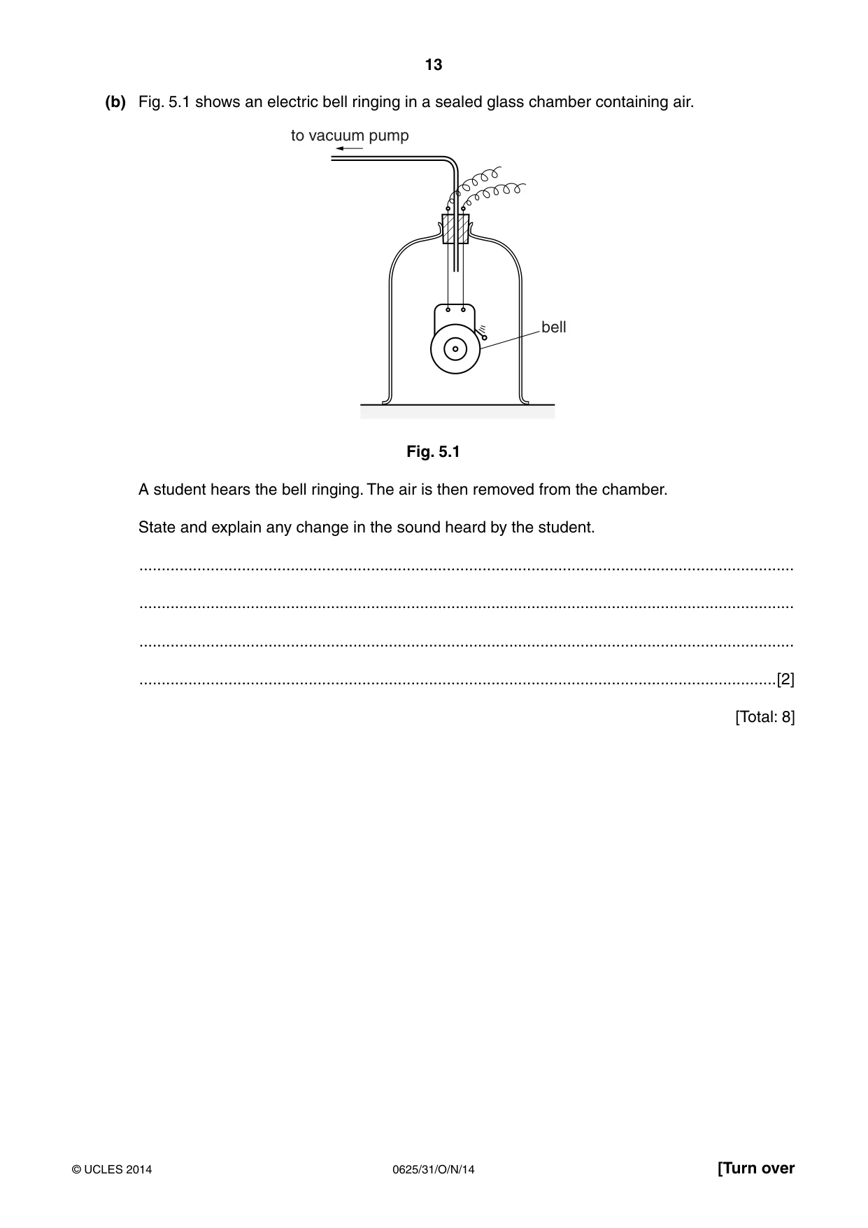 Cambridge IGCSE Physics 0625 2014 Oct/Nov Paper 3 · Variant 1 question paper, page 13 of 20
