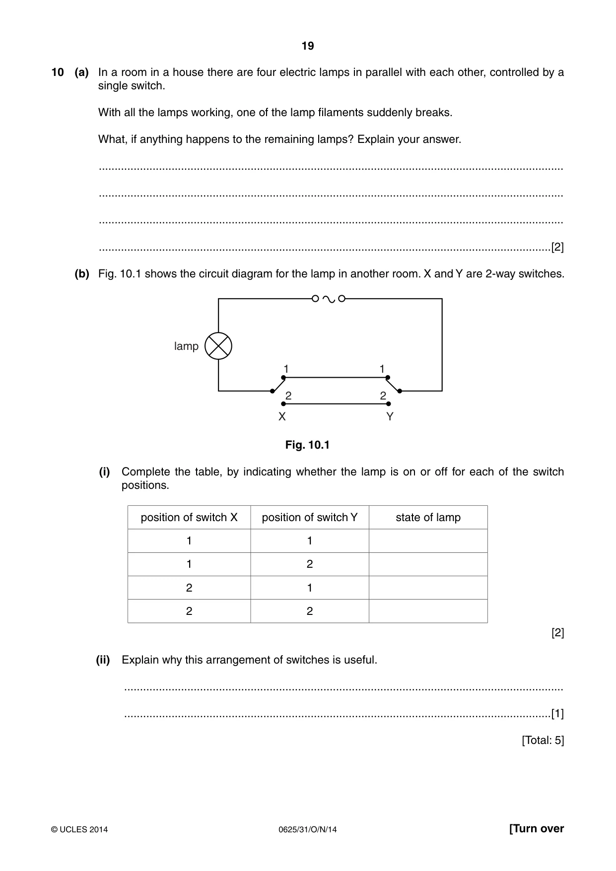 Cambridge IGCSE Physics 0625 2014 Oct/Nov Paper 3 · Variant 1 question paper, page 19 of 20