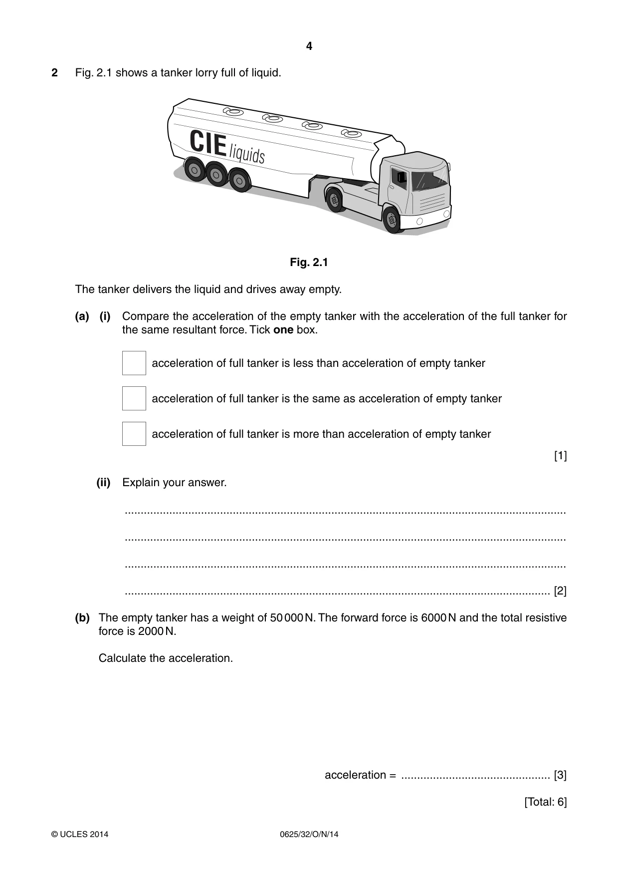 Cambridge IGCSE Physics 0625 2014 Oct/Nov Paper 3 · Variant 2 question paper, page 4 of 16