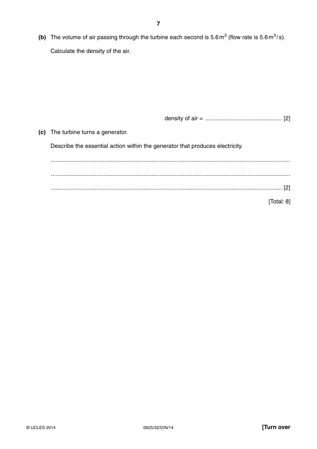 Cambridge IGCSE Physics 0625 2014 Oct/Nov Paper 3 · Variant 2 question paper, page 7 of 16