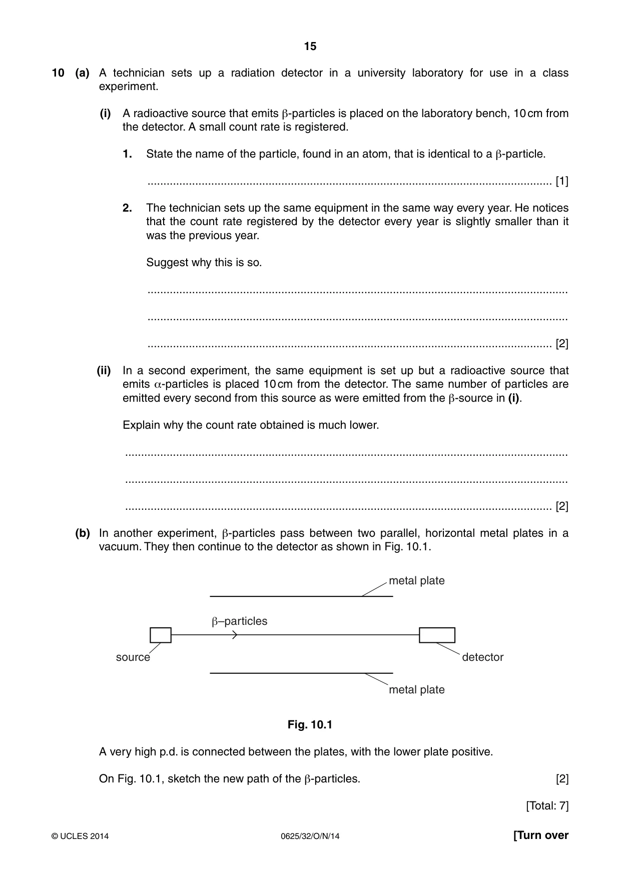 Cambridge IGCSE Physics 0625 2014 Oct/Nov Paper 3 · Variant 2 question paper, page 15 of 16