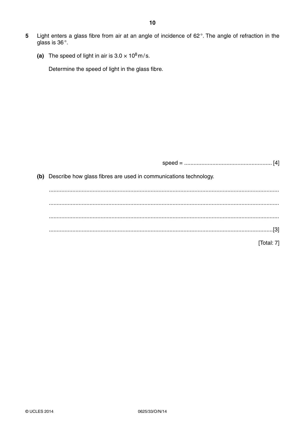 Cambridge IGCSE Physics 0625 2014 Oct/Nov Paper 3 · Variant 3 question paper, page 10 of 20