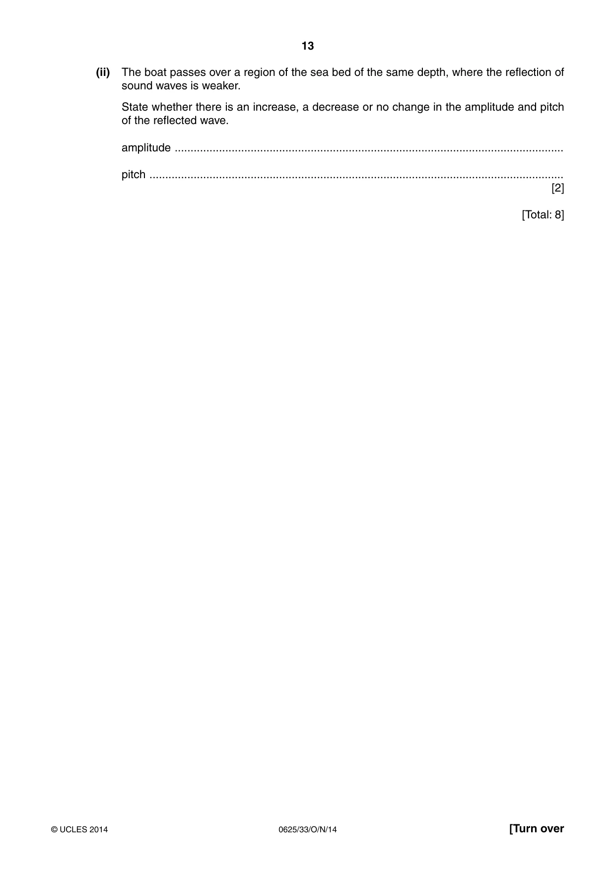 Cambridge IGCSE Physics 0625 2014 Oct/Nov Paper 3 · Variant 3 question paper, page 13 of 20