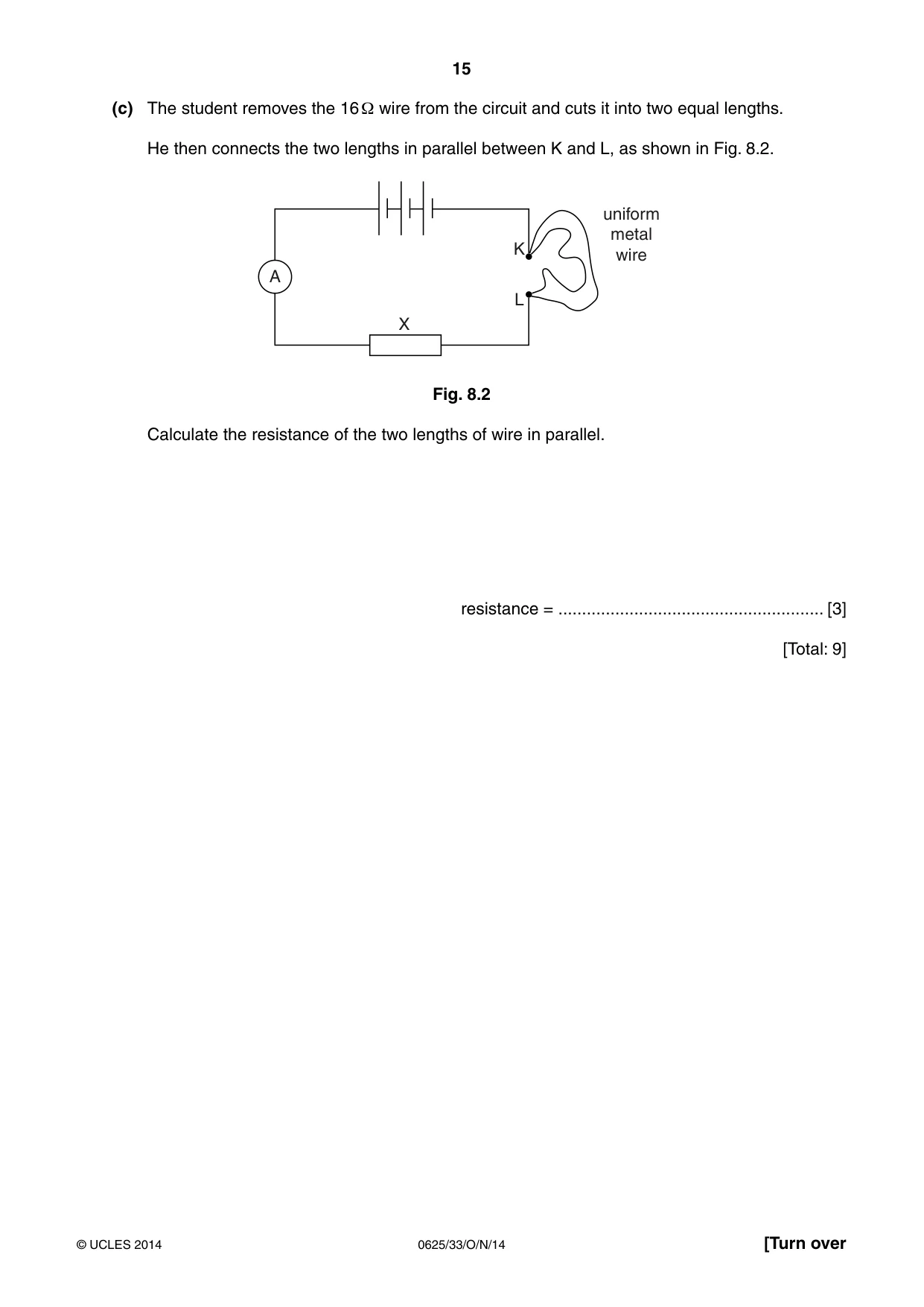 Cambridge IGCSE Physics 0625 2014 Oct/Nov Paper 3 · Variant 3 question paper, page 15 of 20