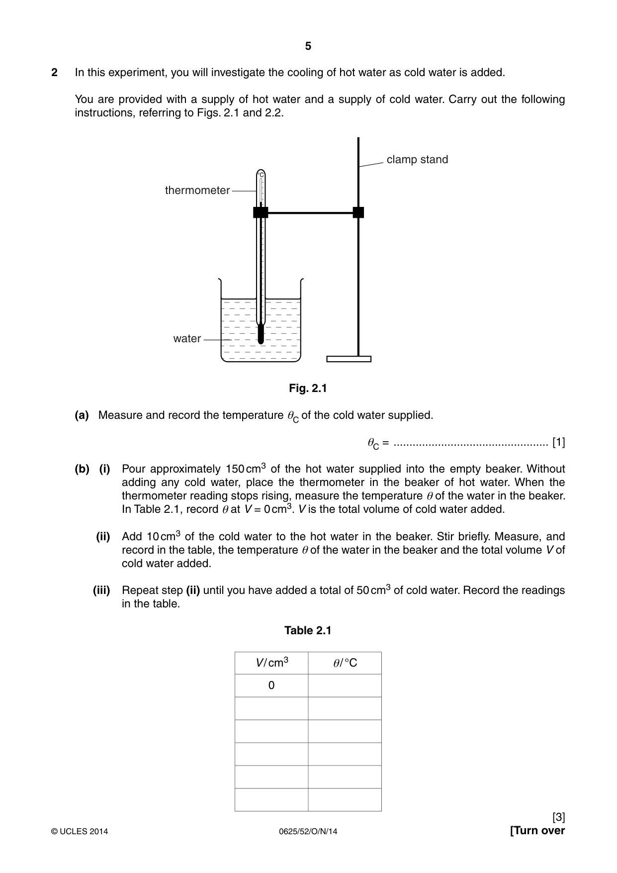 Cambridge IGCSE Physics 0625 2014 Oct/Nov Paper 5 · Variant 2 question paper, page 5 of 12