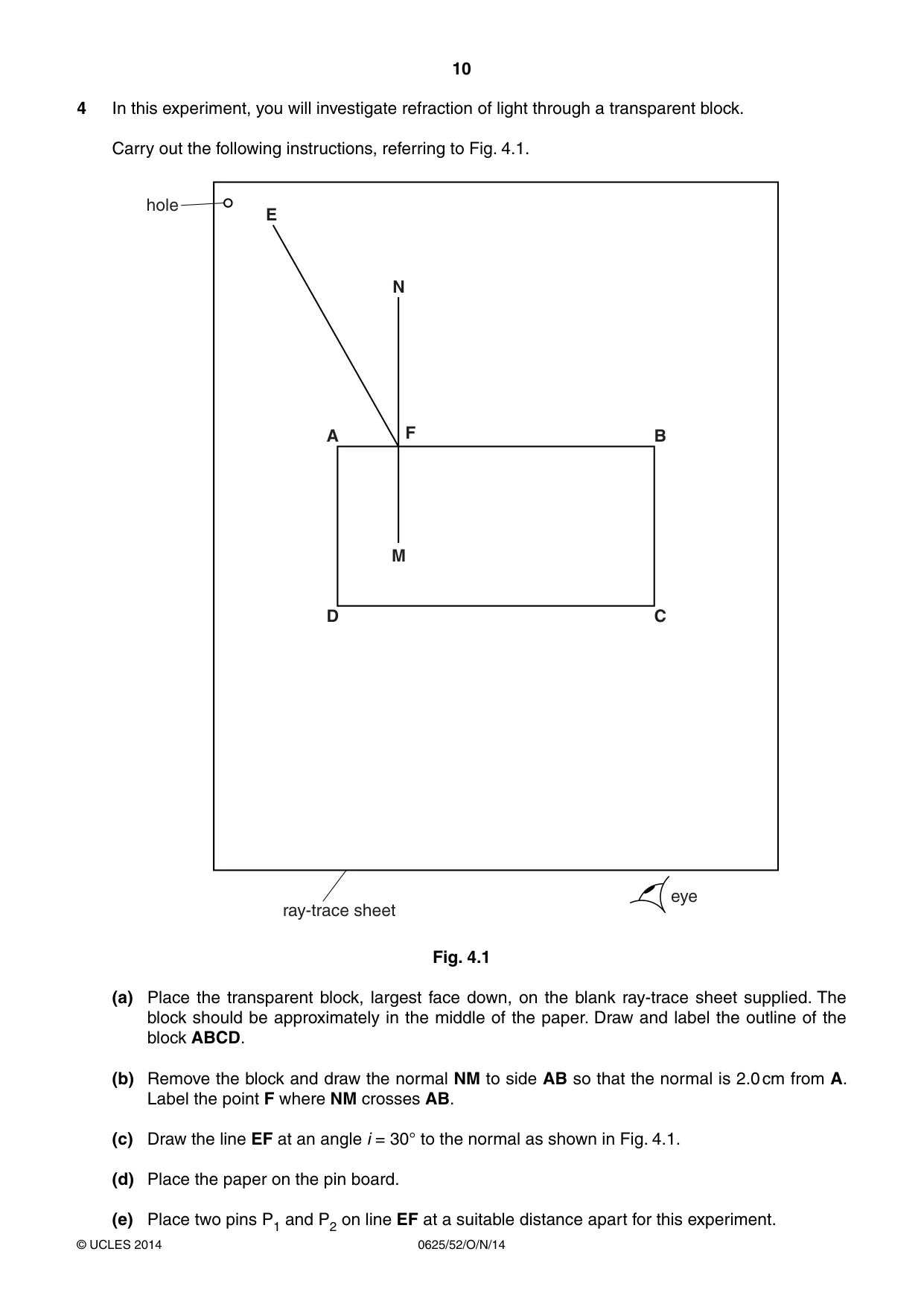 Cambridge IGCSE Physics 0625 2014 Oct/Nov Paper 5 · Variant 2 question paper, page 10 of 12