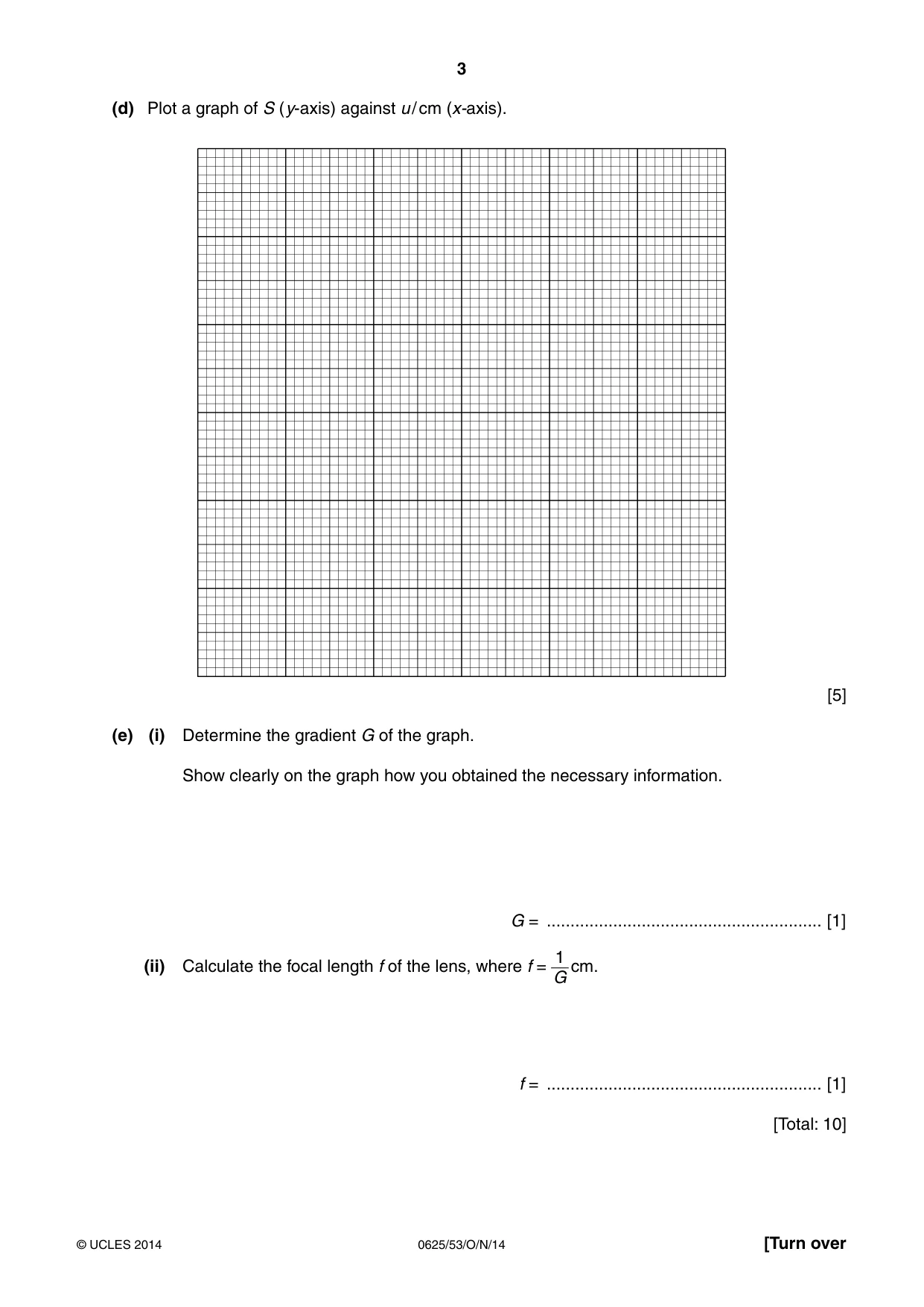 Cambridge IGCSE Physics 0625 2014 Oct/Nov Paper 5 · Variant 3 question paper, page 3 of 12