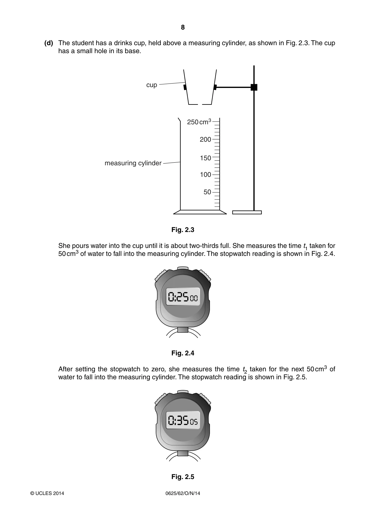 Cambridge IGCSE Physics 0625 2014 Oct/Nov Paper 6 · Variant 2 question paper, page 8 of 16