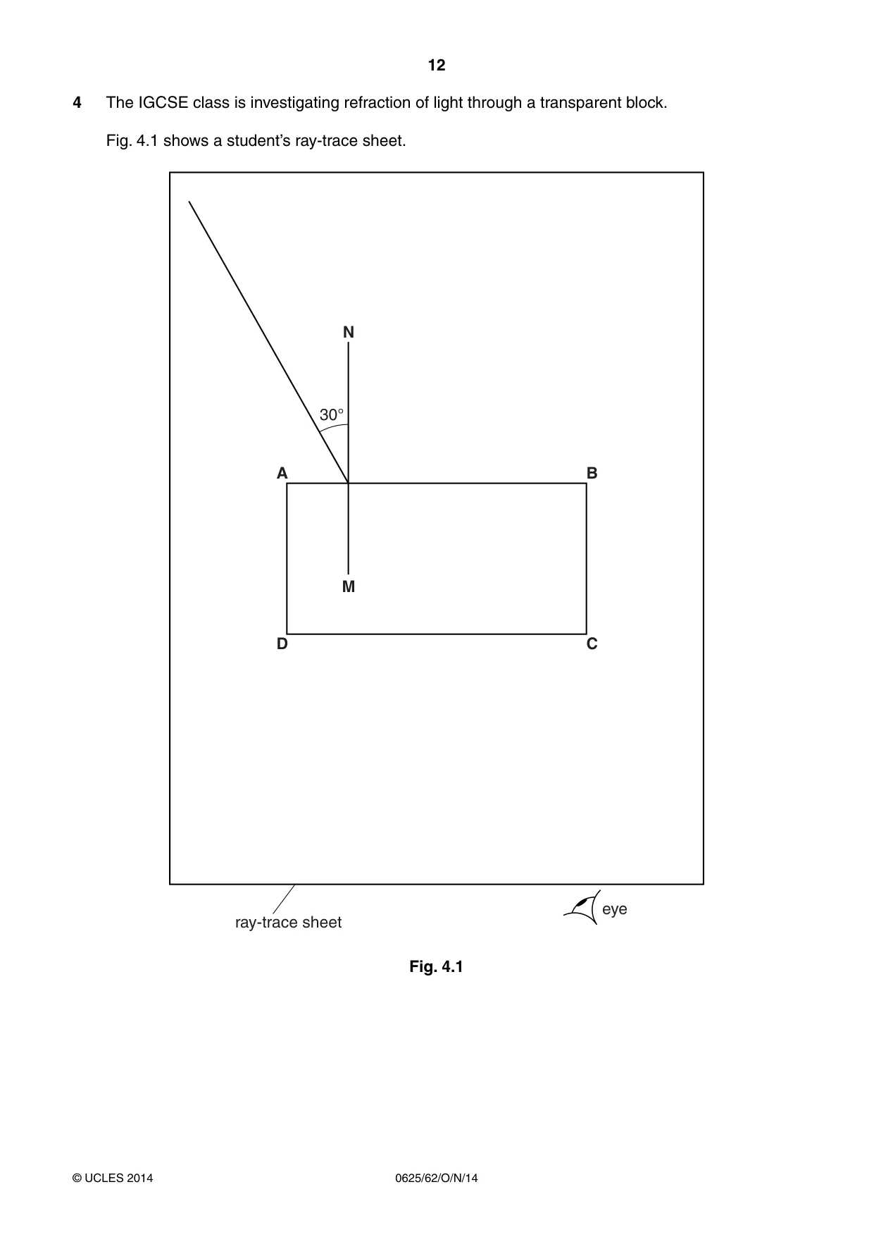 Cambridge IGCSE Physics 0625 2014 Oct/Nov Paper 6 · Variant 2 question paper, page 12 of 16