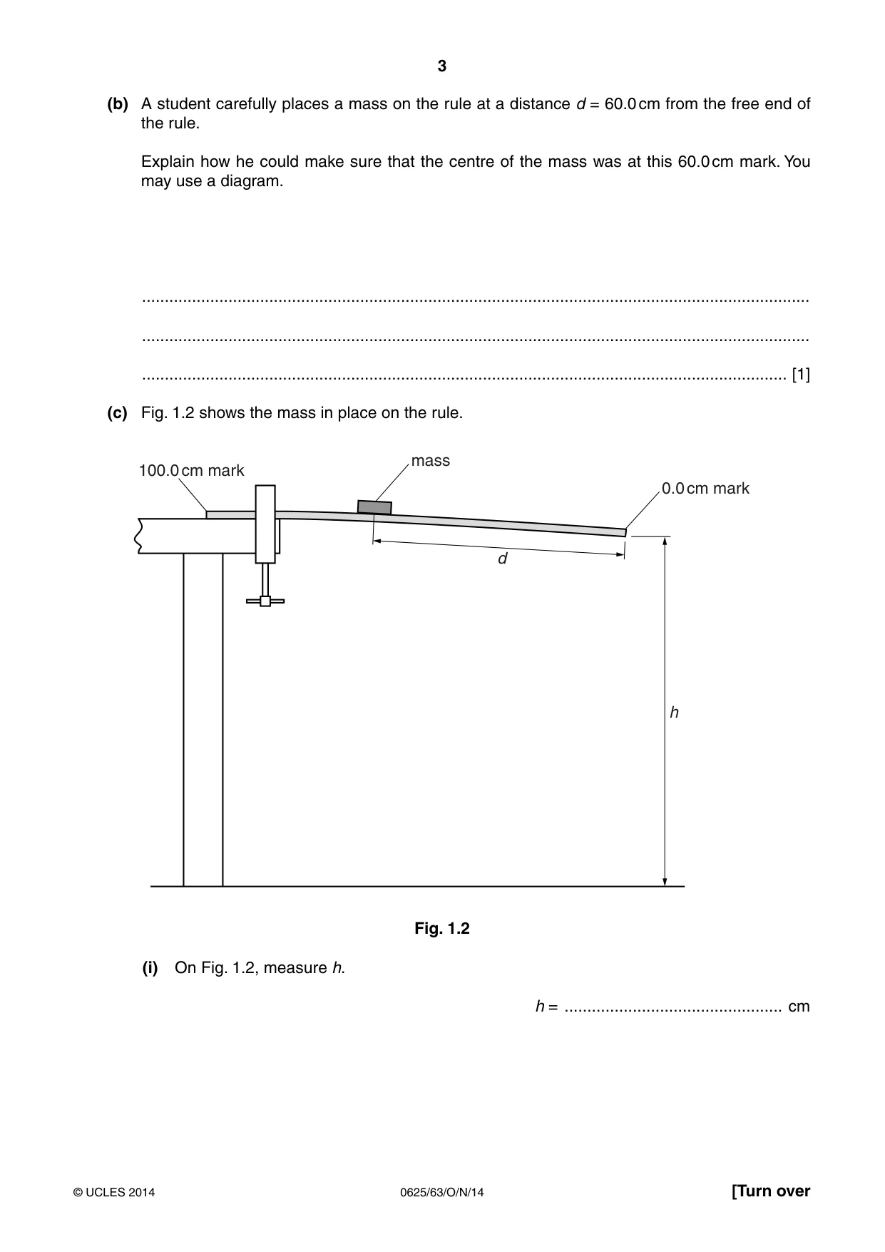 Cambridge IGCSE Physics 0625 2014 Oct/Nov Paper 6 · Variant 3 question paper, page 3 of 16