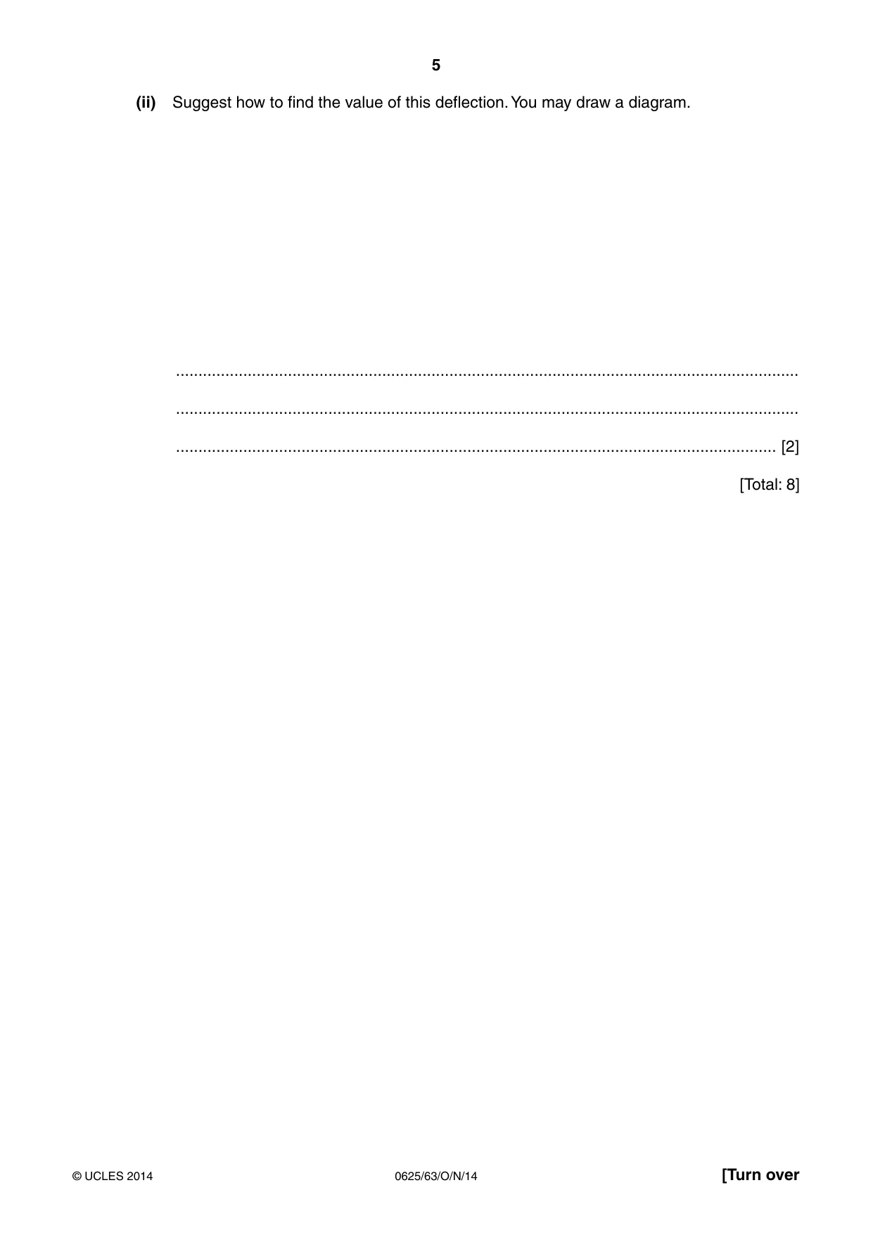 Cambridge IGCSE Physics 0625 2014 Oct/Nov Paper 6 · Variant 3 question paper, page 5 of 16