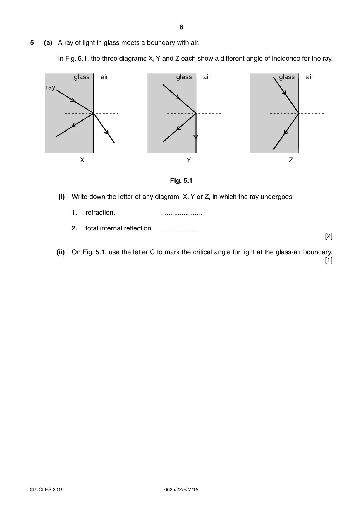 Cambridge IGCSE Physics 0625 2015 Feb/March Paper 2 · Variant 2 question paper, page 6 of 20