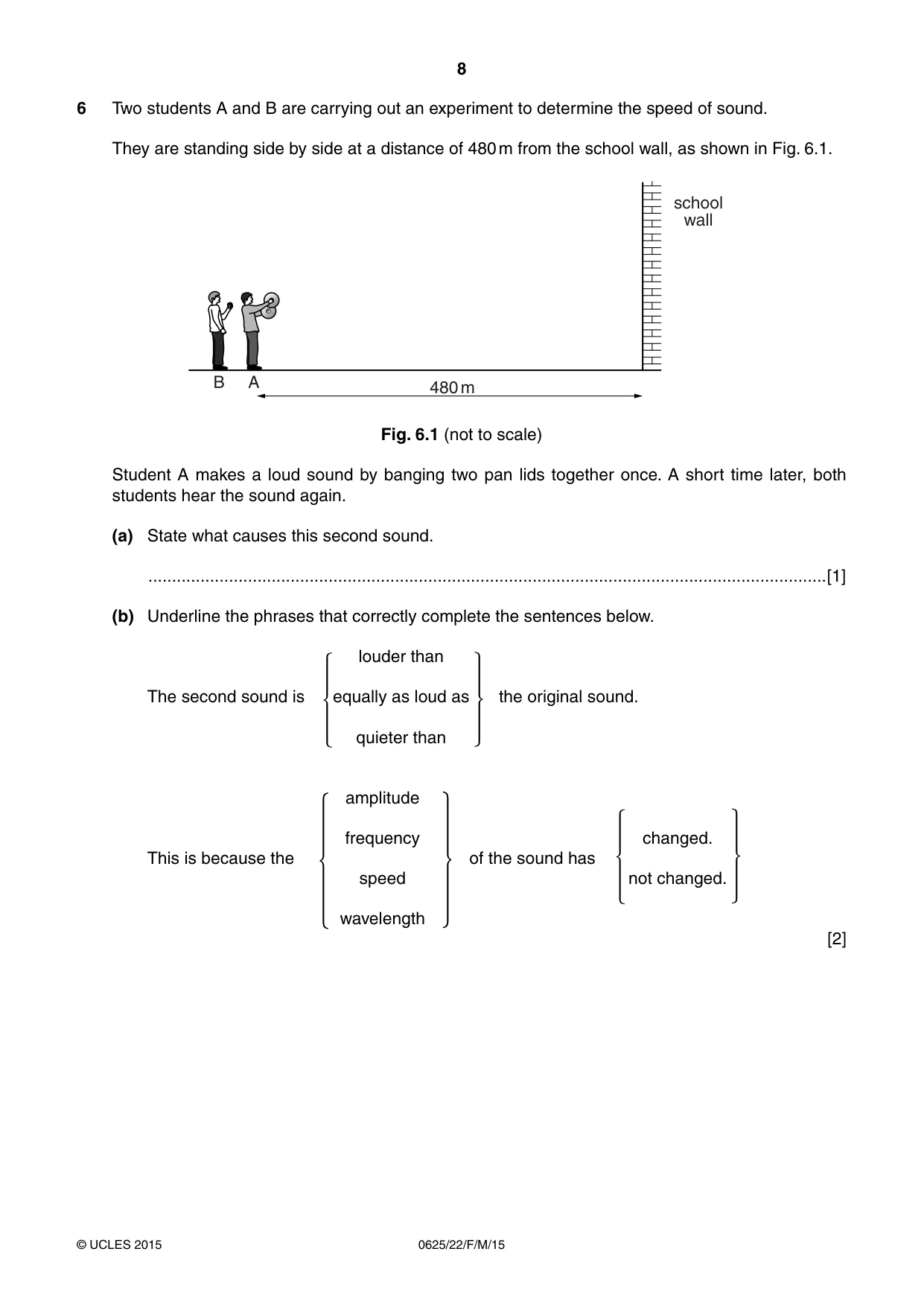 Cambridge IGCSE Physics 0625 2015 Feb/March Paper 2 · Variant 2 question paper, page 8 of 20