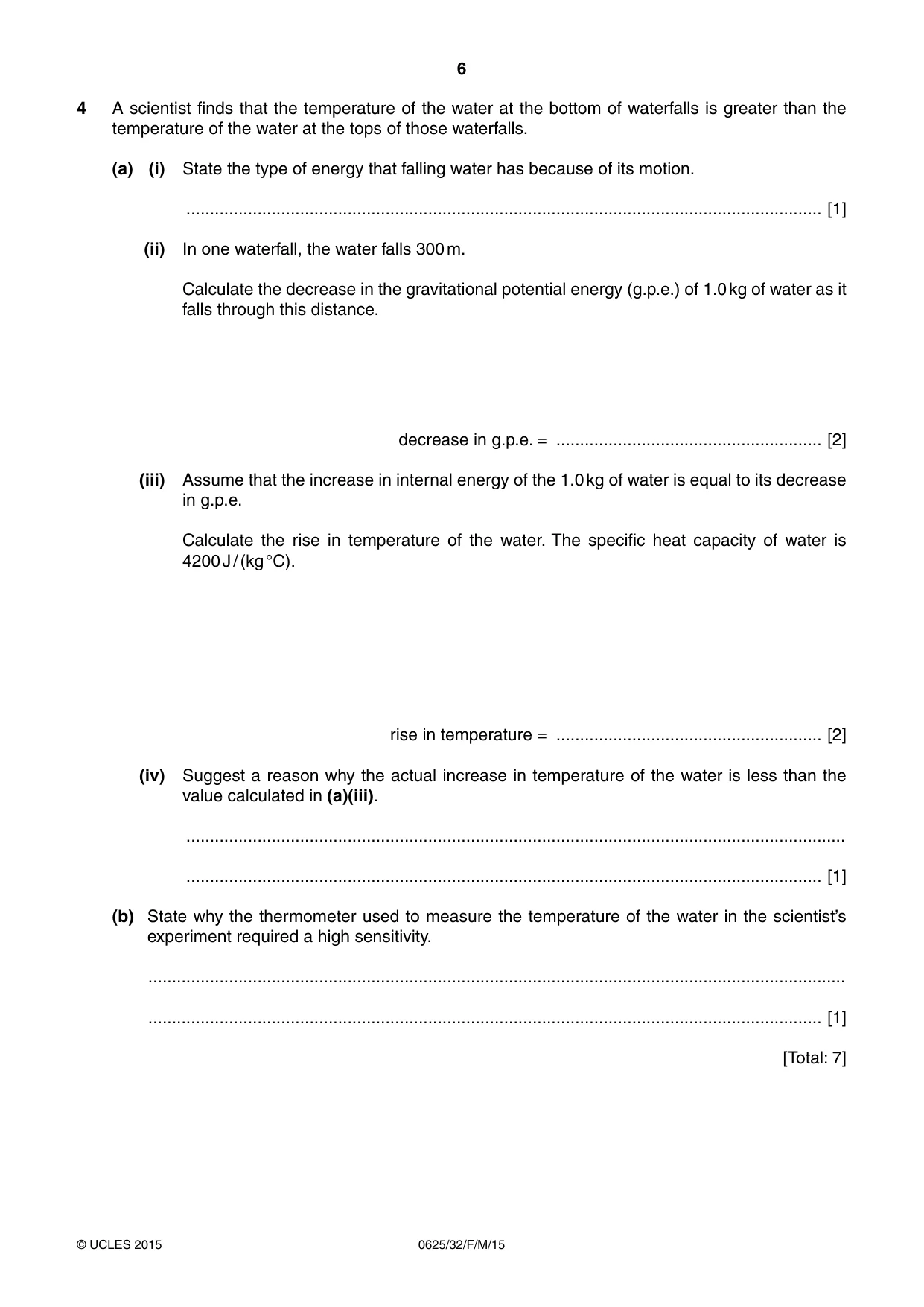 Cambridge IGCSE Physics 0625 2015 Feb/March Paper 3 · Variant 2 question paper, page 6 of 16