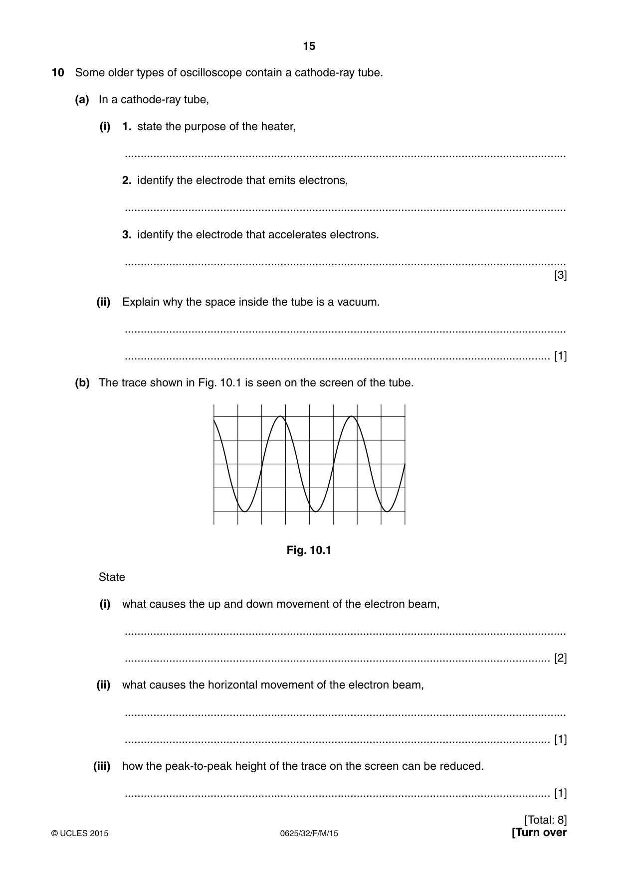 Cambridge IGCSE Physics 0625 2015 Feb/March Paper 3 · Variant 2 question paper, page 15 of 16