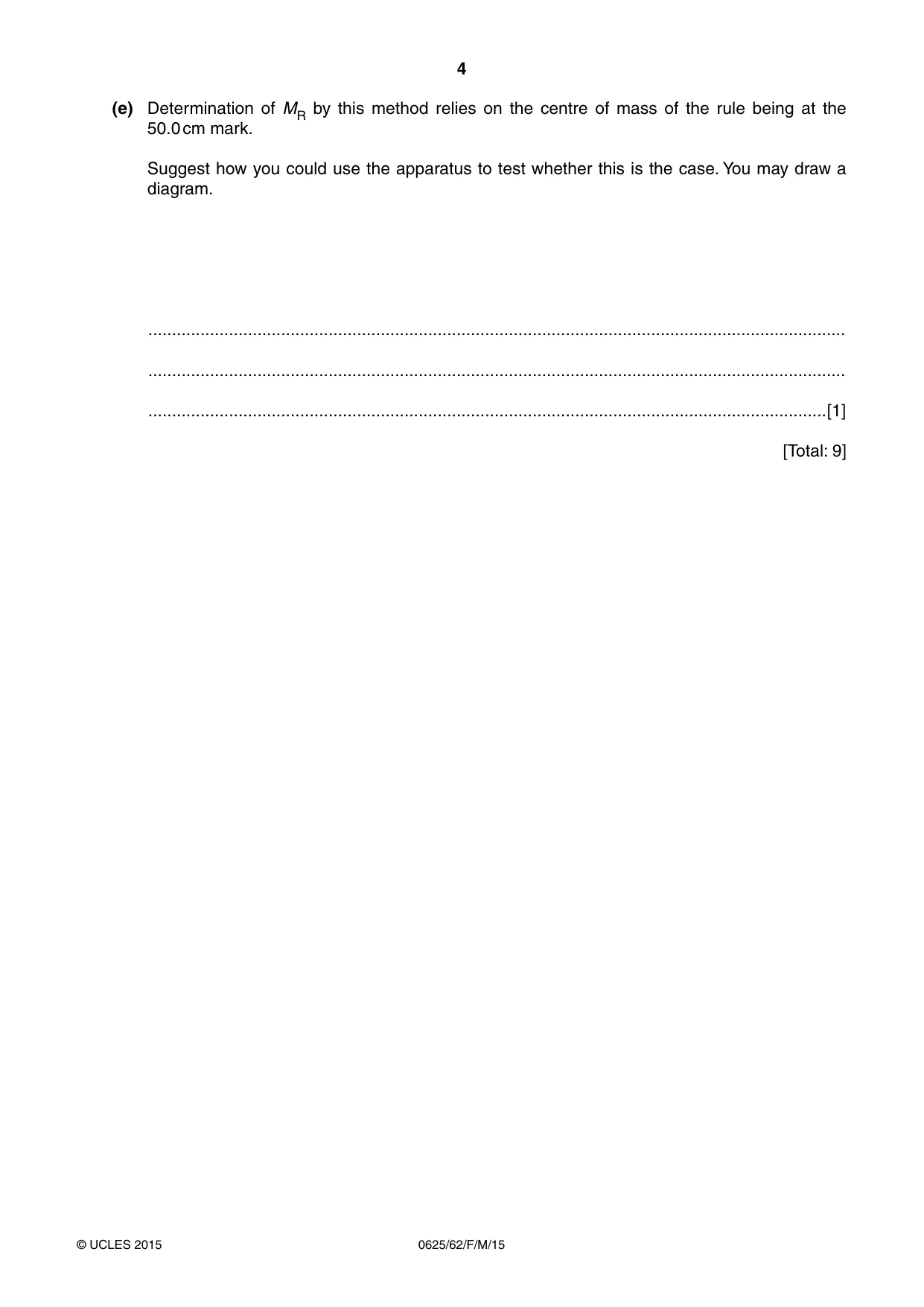 Cambridge IGCSE Physics 0625 2015 Feb/March Paper 6 · Variant 2 question paper, page 4 of 16