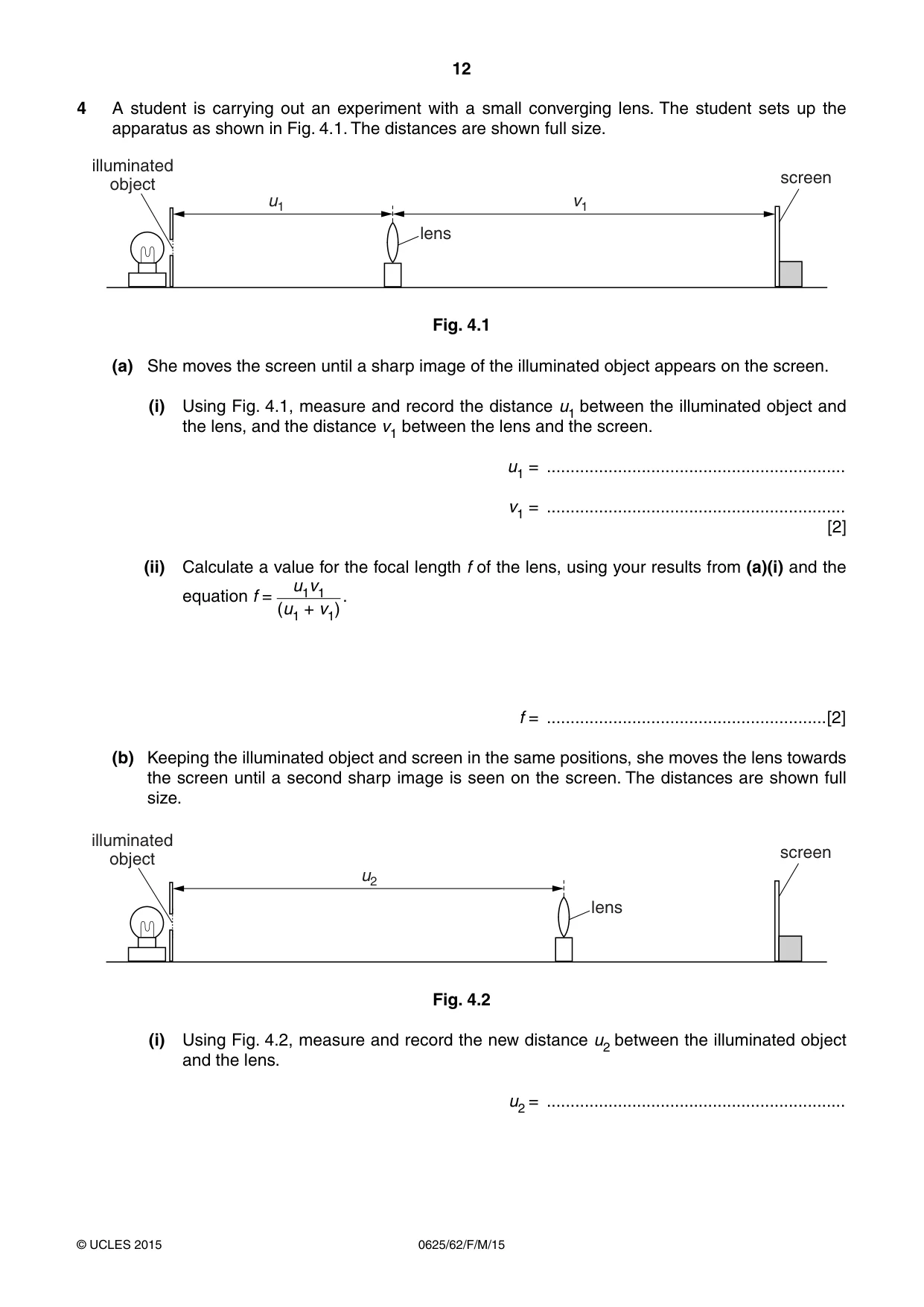 Cambridge IGCSE Physics 0625 2015 Feb/March Paper 6 · Variant 2 question paper, page 12 of 16