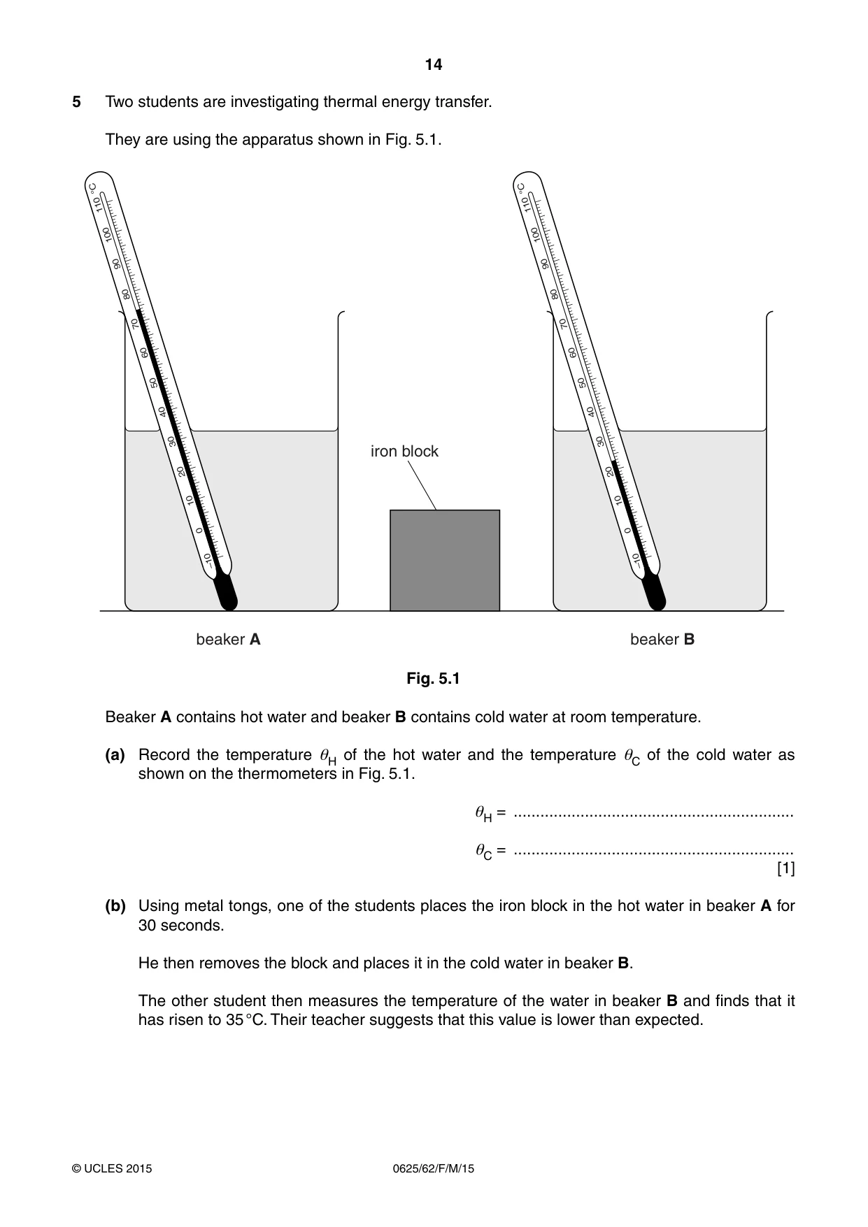Cambridge IGCSE Physics 0625 2015 Feb/March Paper 6 · Variant 2 question paper, page 14 of 16